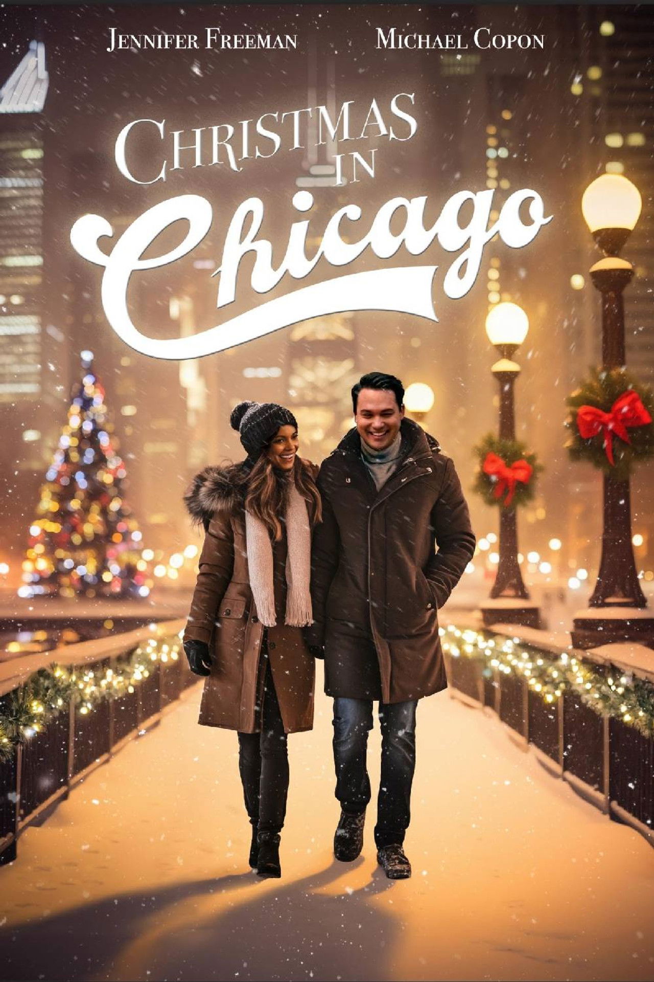 Christmas in Chicago Backdrop