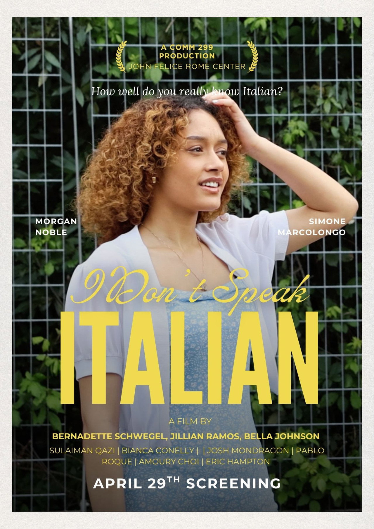 I Don't Speak Italian filmaffisch