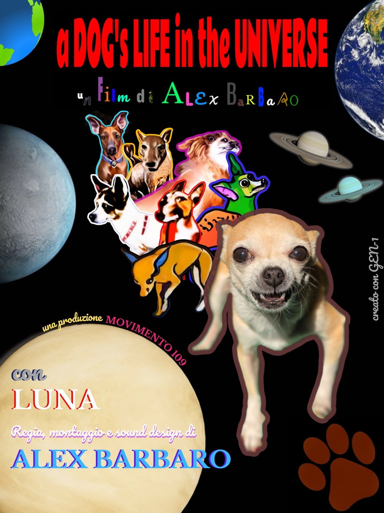 a DOG's LIFE in the UNIVERSE filmaffisch