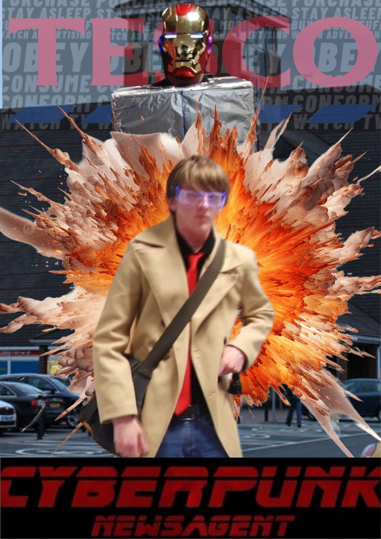 Cyberpunk Newsagent poster