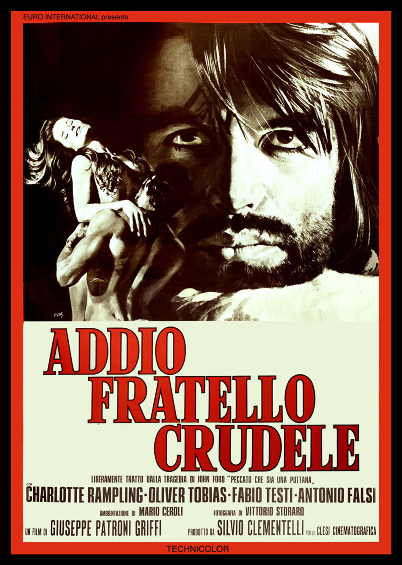 Addio fratello crudele filmaffisch