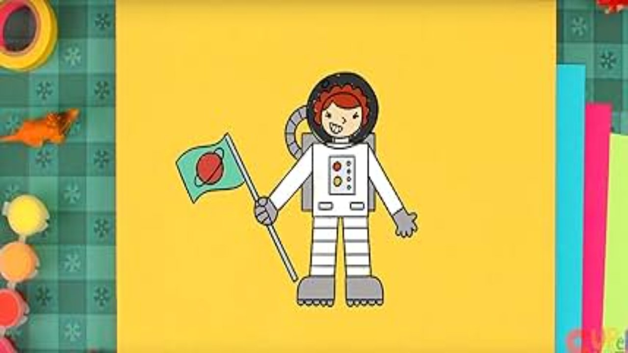Super Simple Draw - Season 1 Episode 41 : How To Draw An Astronaut