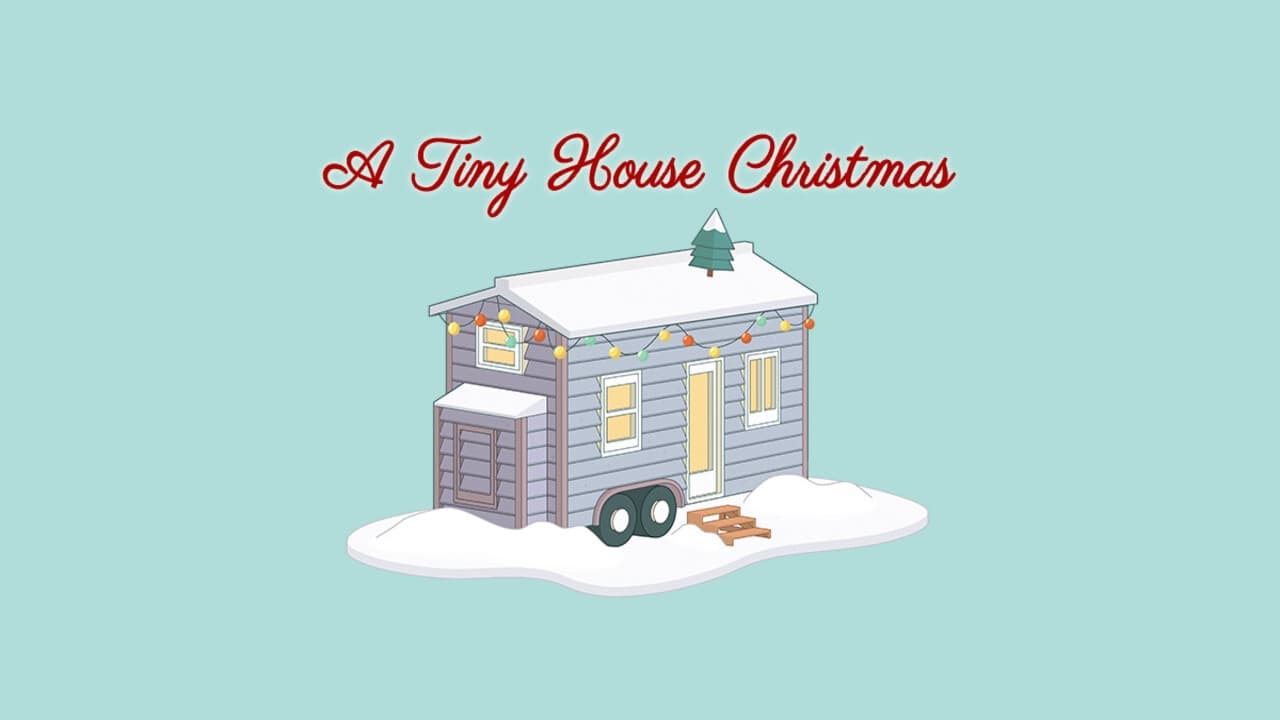 A Tiny House Christmas Backdrop Image