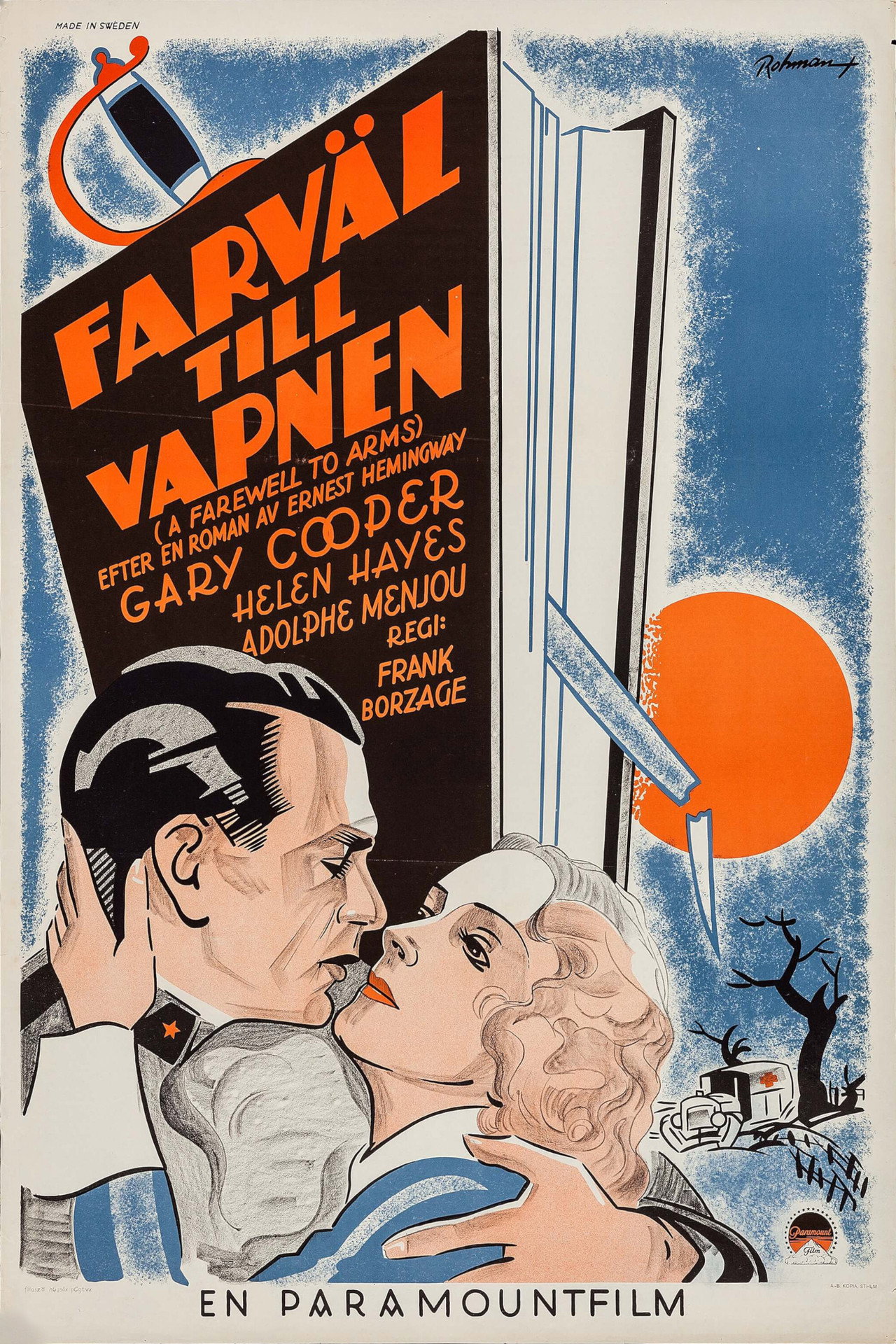 Farväl till vapnen filmaffisch