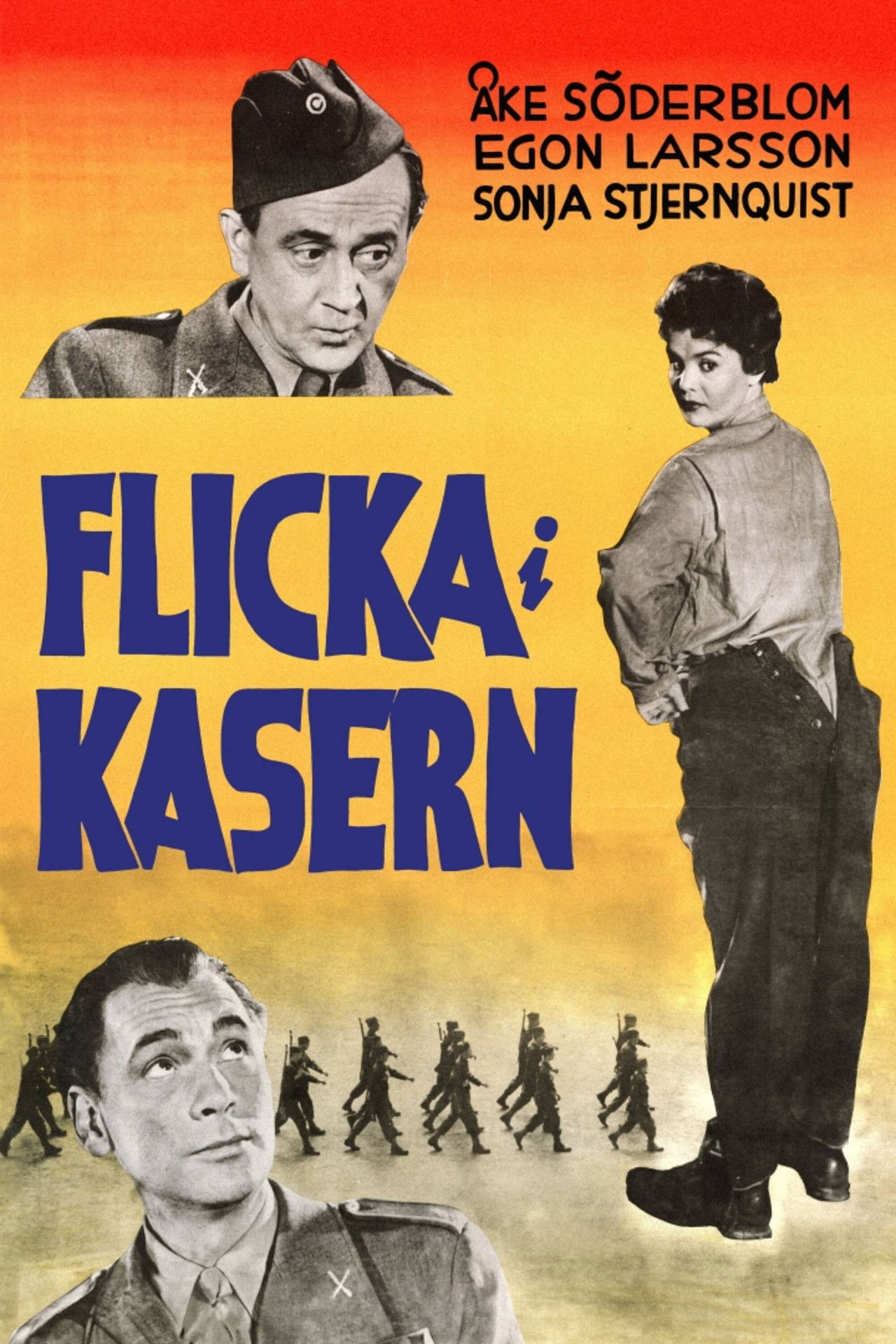 Flicka i kasern Backdrop