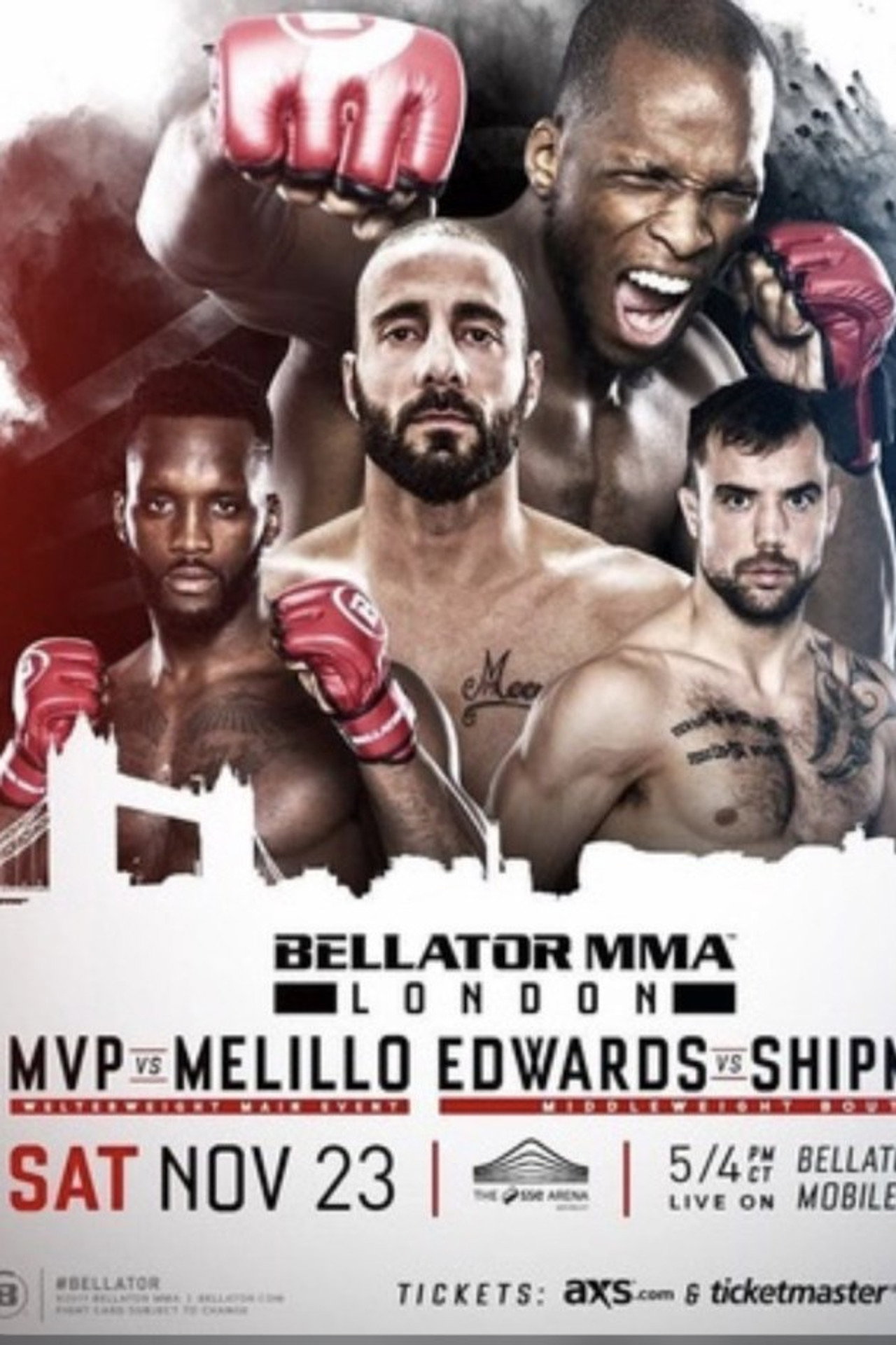 Bellator London - MVP vs Melillo filmaffisch