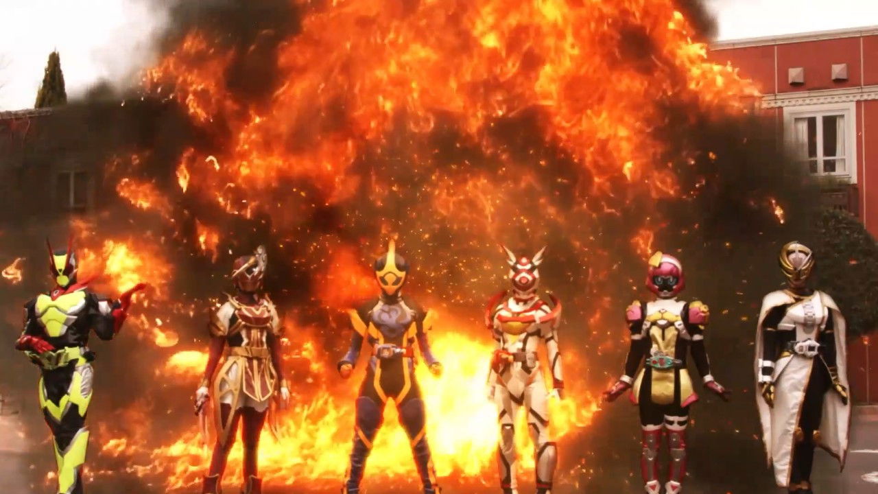 Cast and Crew of Kamen Rider Jeanne & Kamen Rider Aguilera with Girls Remix