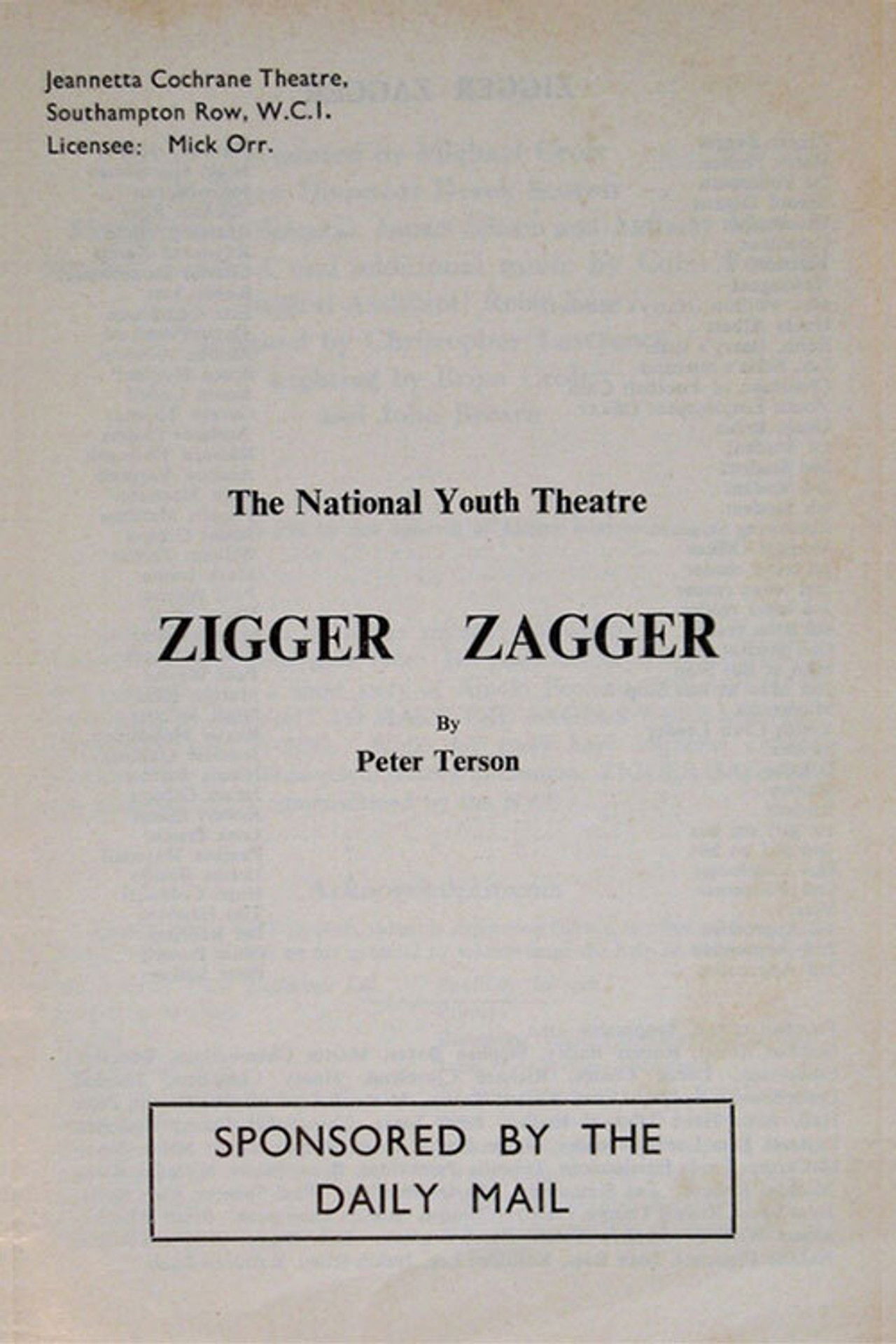 Zigger Zagger Backdrop