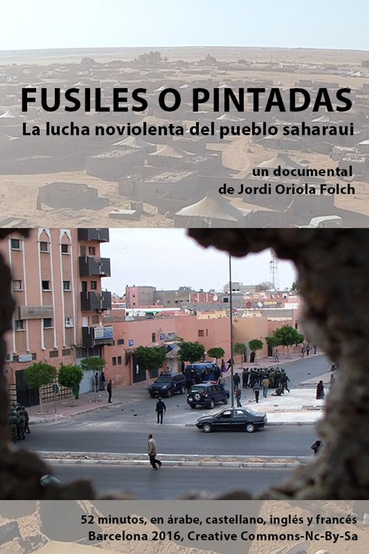 Rofles or graffiti: the non-violent fight of the Sahrawi people poster