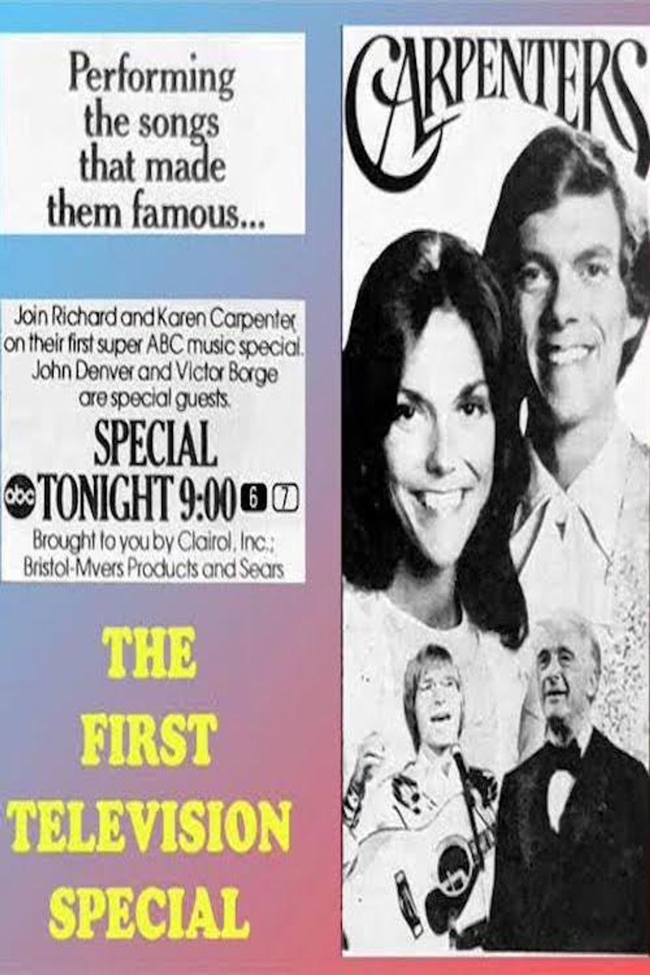 Carpenters Very First Television Special Backdrop