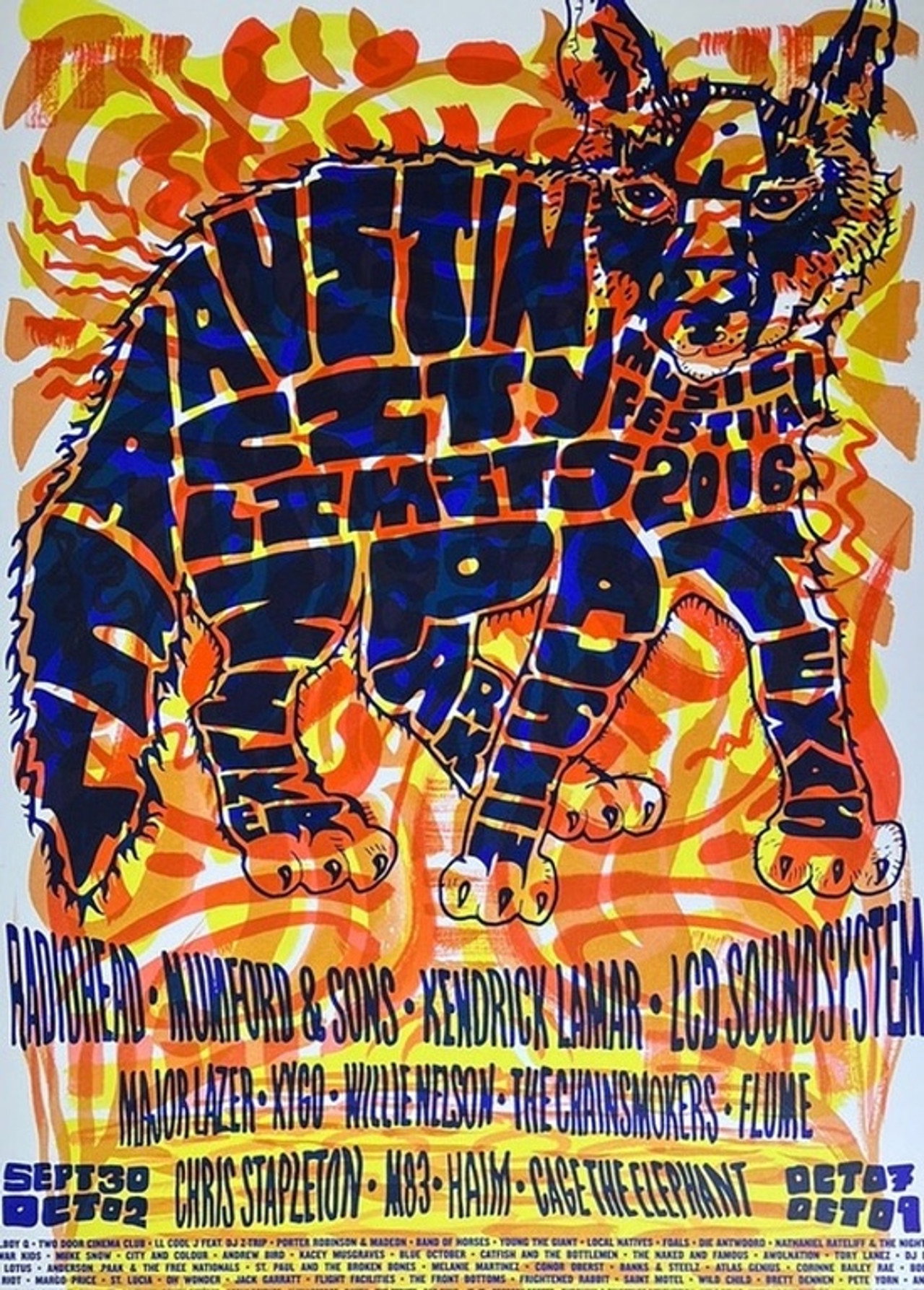 Radiohead: Austin City Limits Music Festival 2016 poster