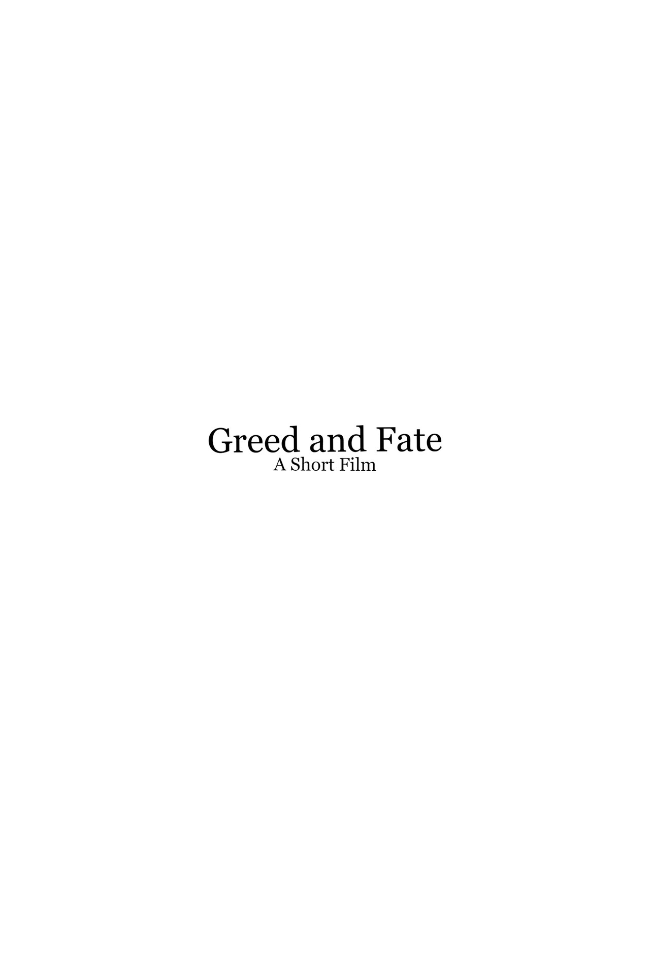 Greed and Fate - Short Film Backdrop