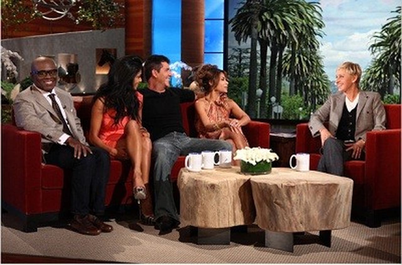 The Ellen DeGeneres Show - Season 9 Episode 13 : Simon Cowell, Paula Abdul, Nicole Scherzinger, L.A. Reid, Steve Jones, Luke Bryan