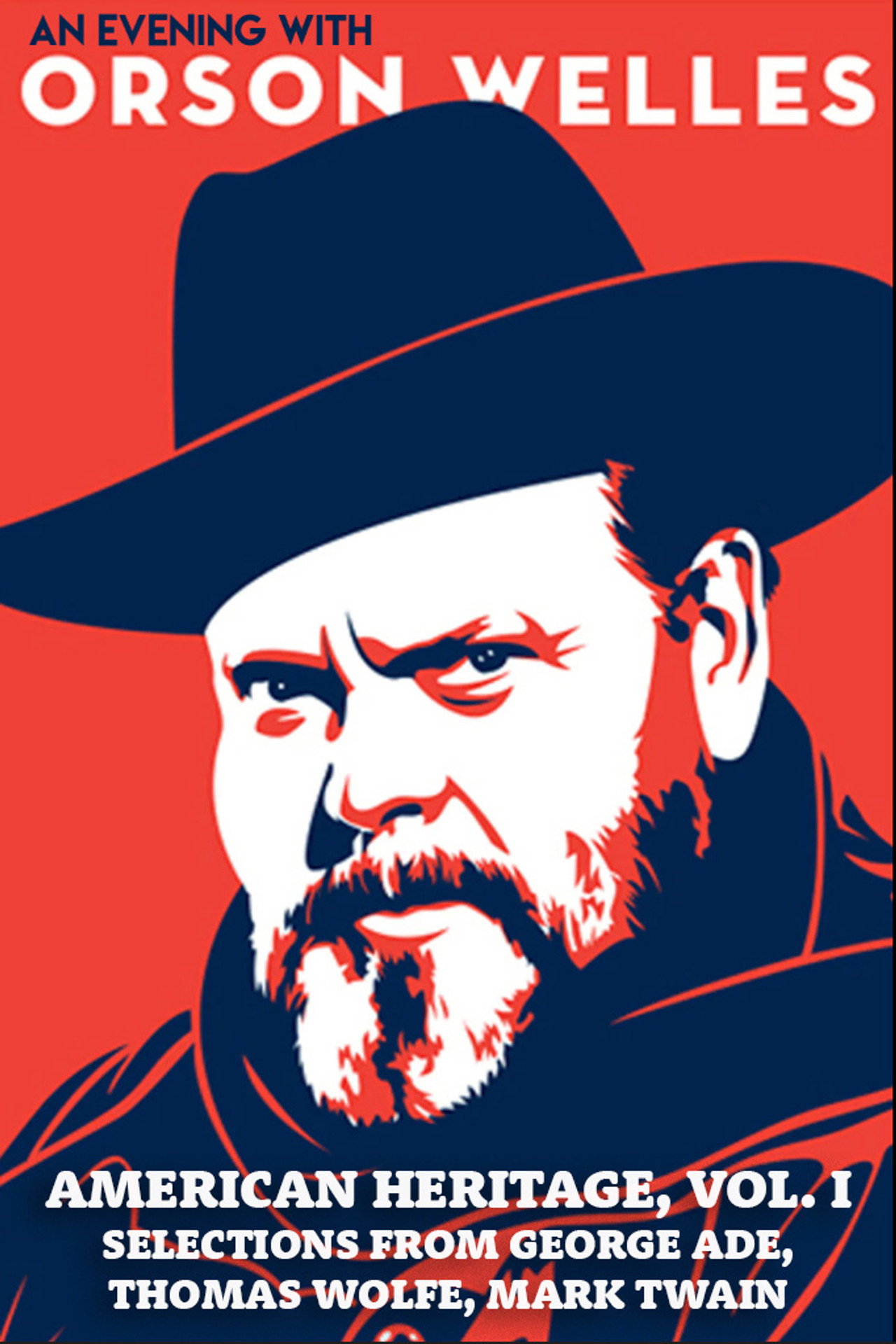 An Evening with Orson Welles: American Heritage, Vol. I – Selections from George Ade, Thomas Wolfe, Mark Twain Backdrop