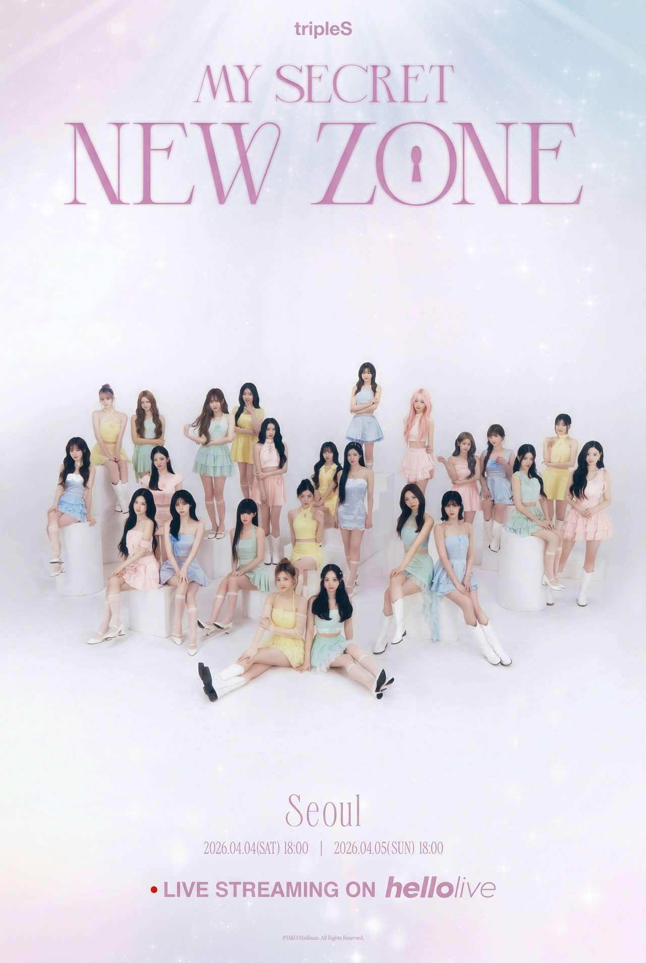 tripleS OT 24 Concerts in Asia  My Secret New Zone in Seoul Backdrop