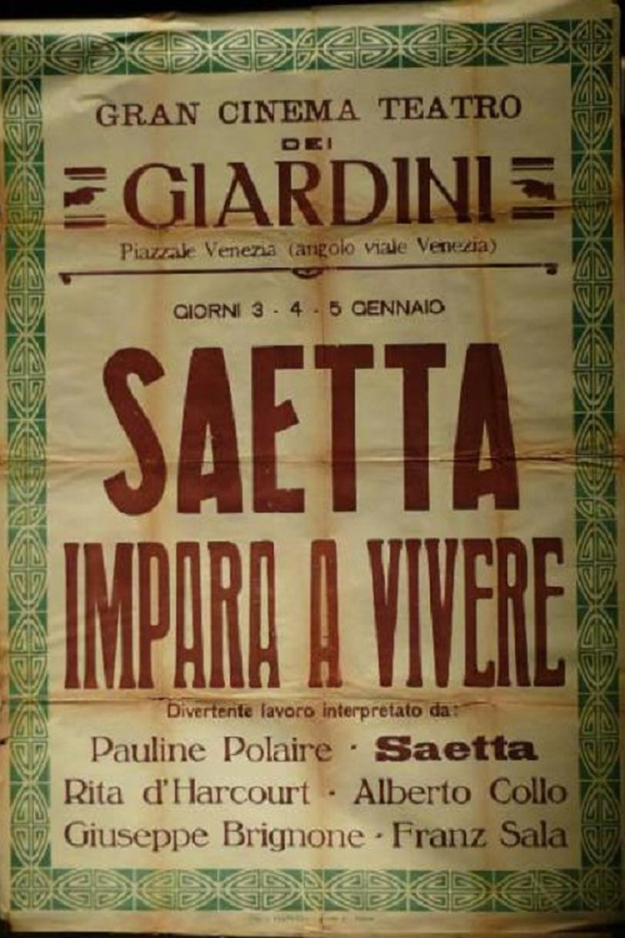 Saetta impara a vivere Saetta impara a vivere