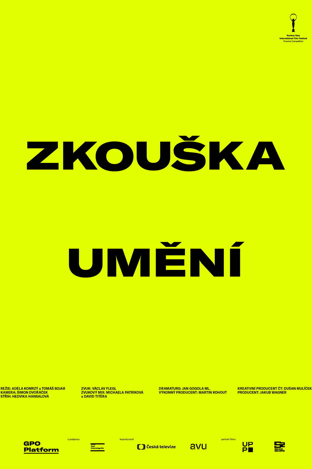 Zkouška umění filmaffisch