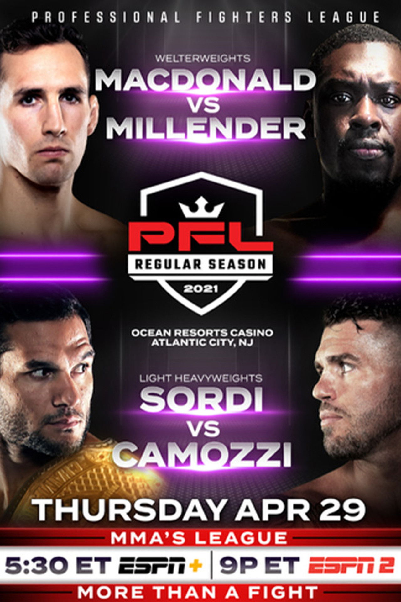 PFL 2021 #2: Regular Season - MacDonald vs. Millender Backdrop