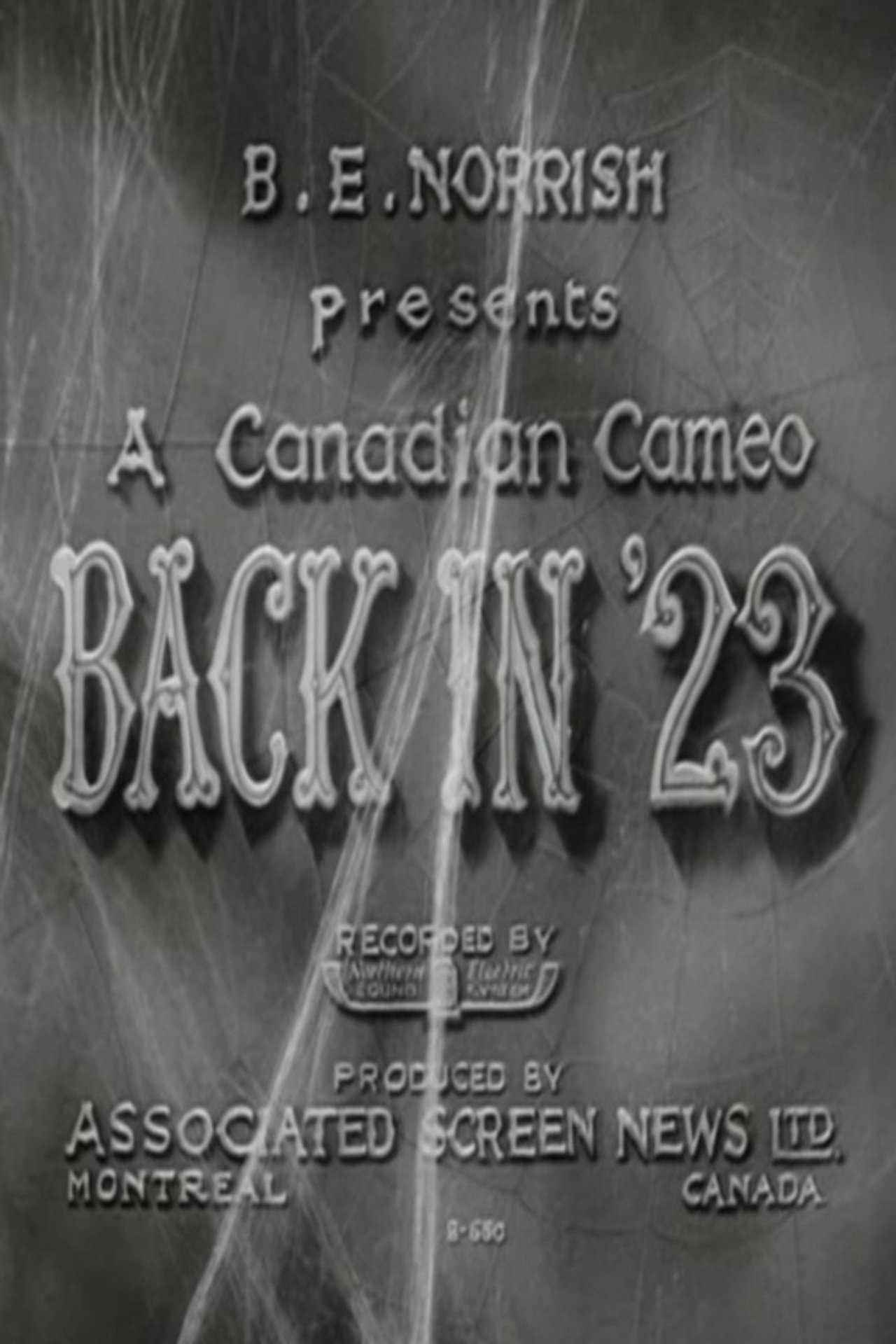 Back in '23 filmaffisch