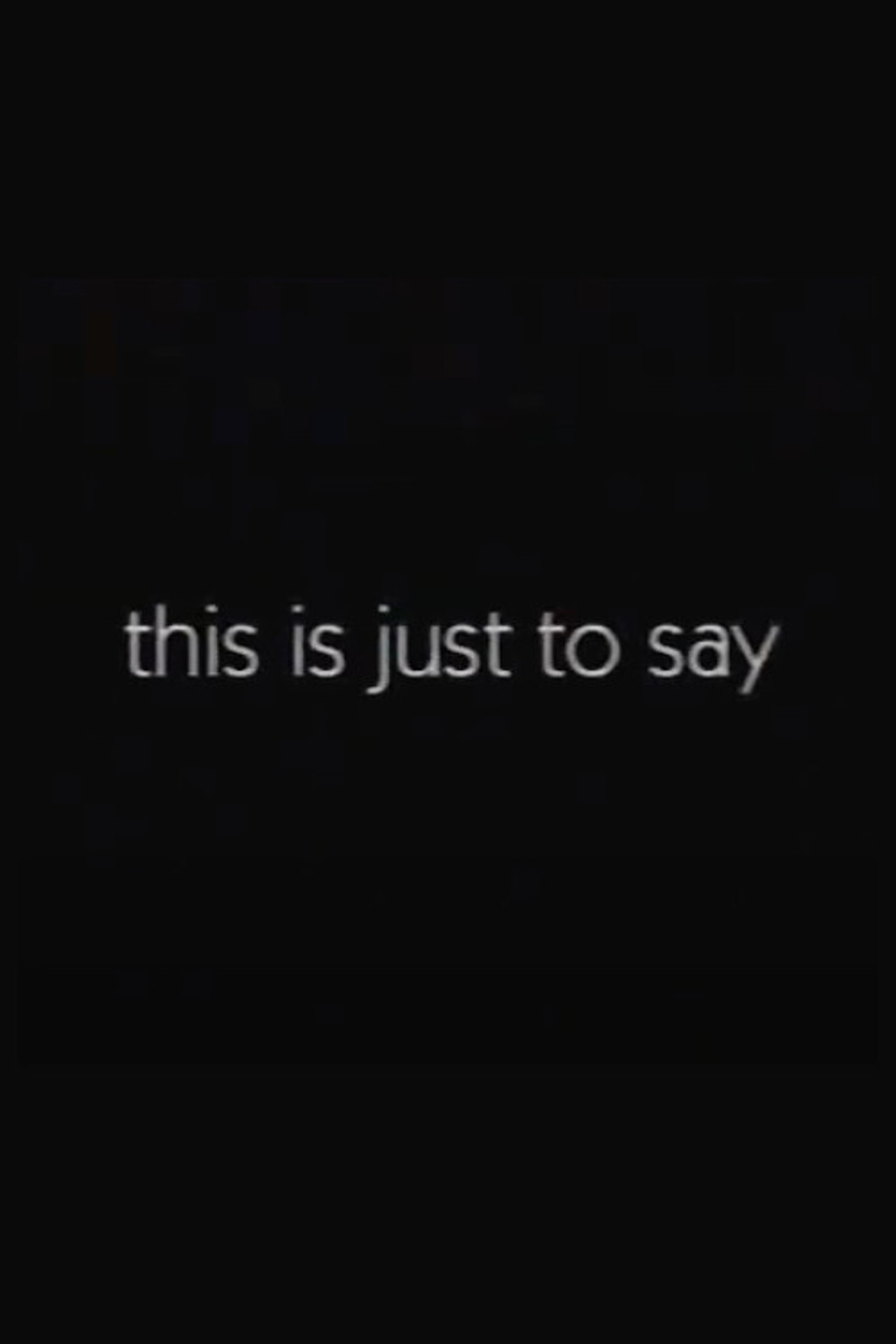 This Is Just to Say