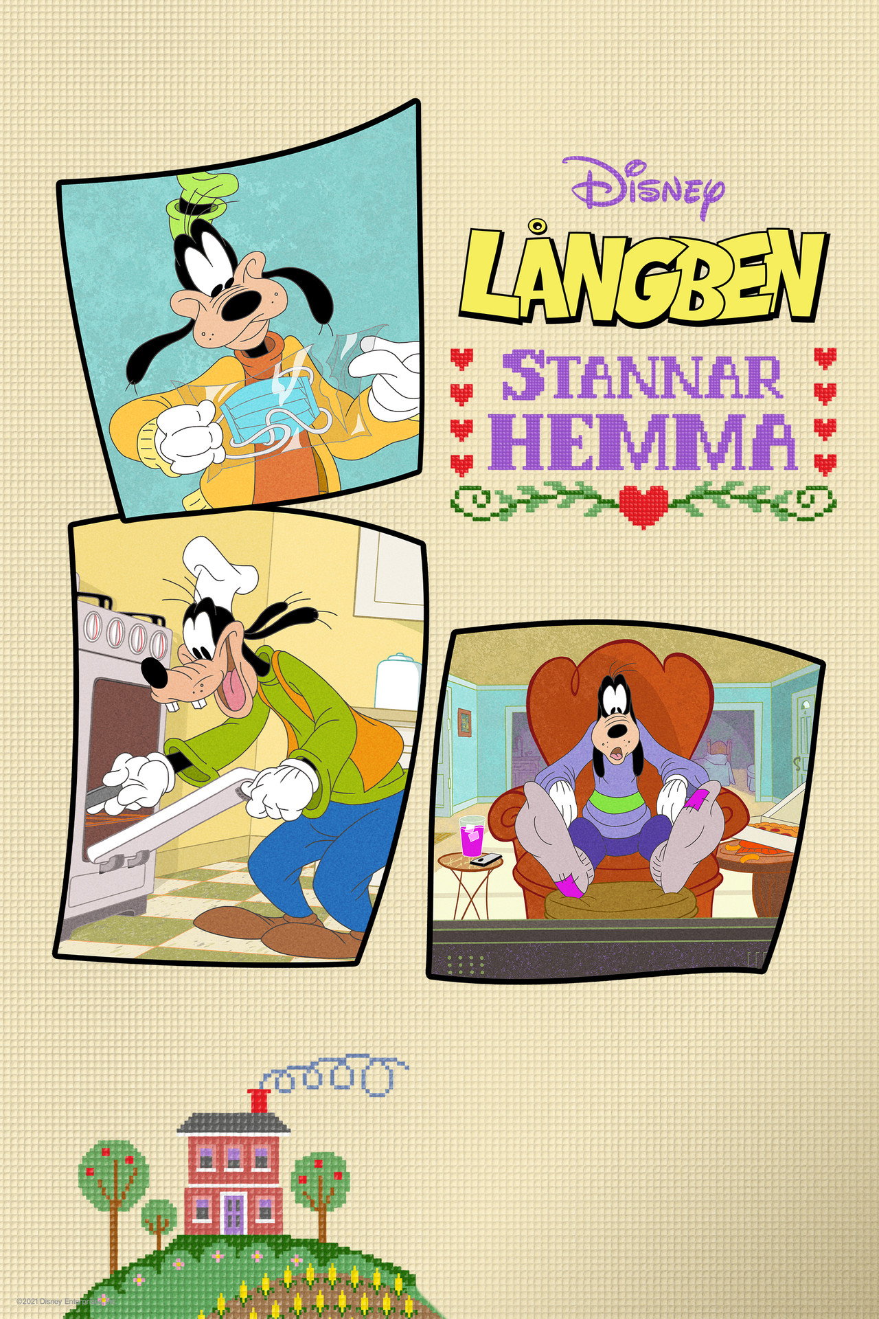 Långben stannar hemma affisch