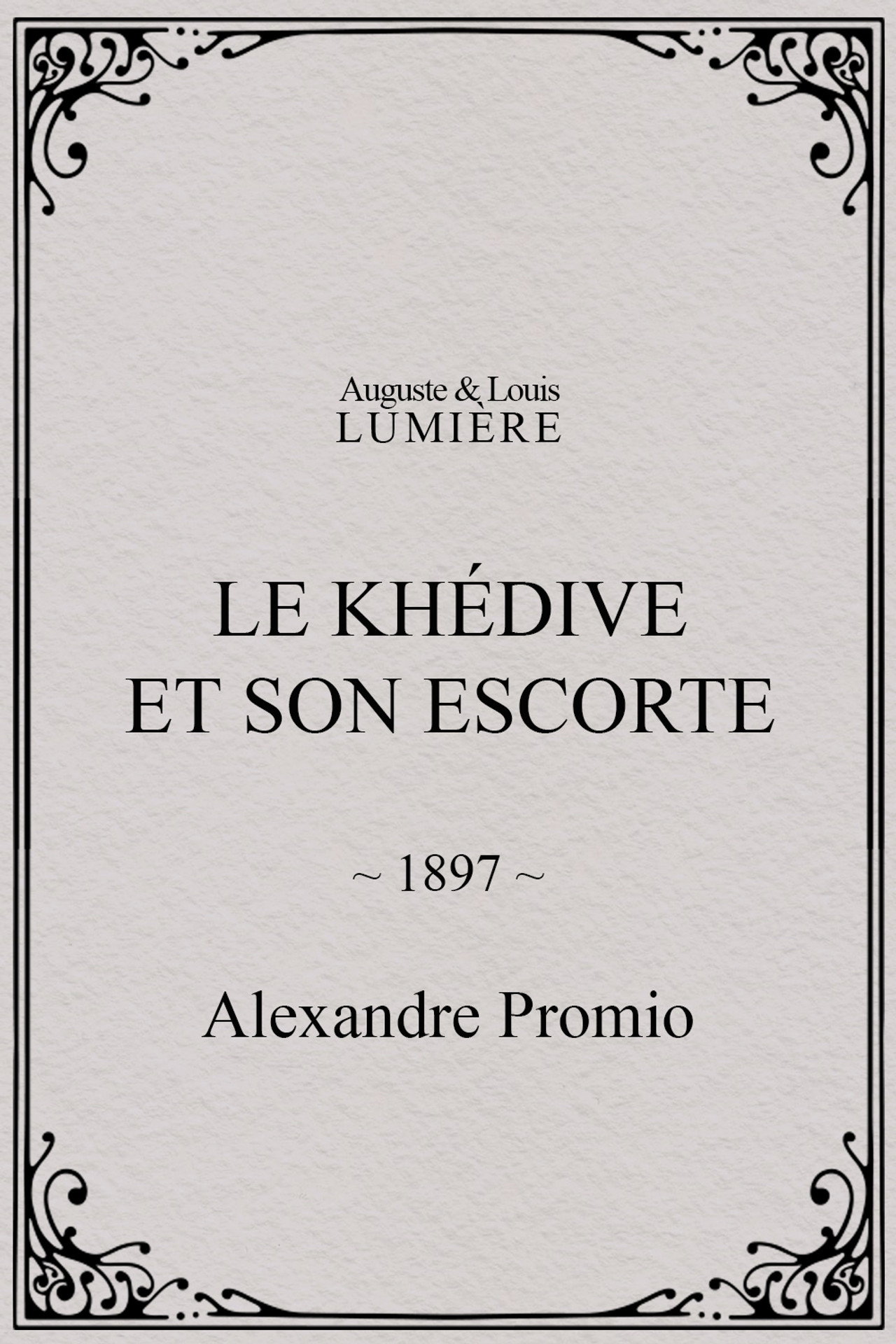 Le khédive et son escorte