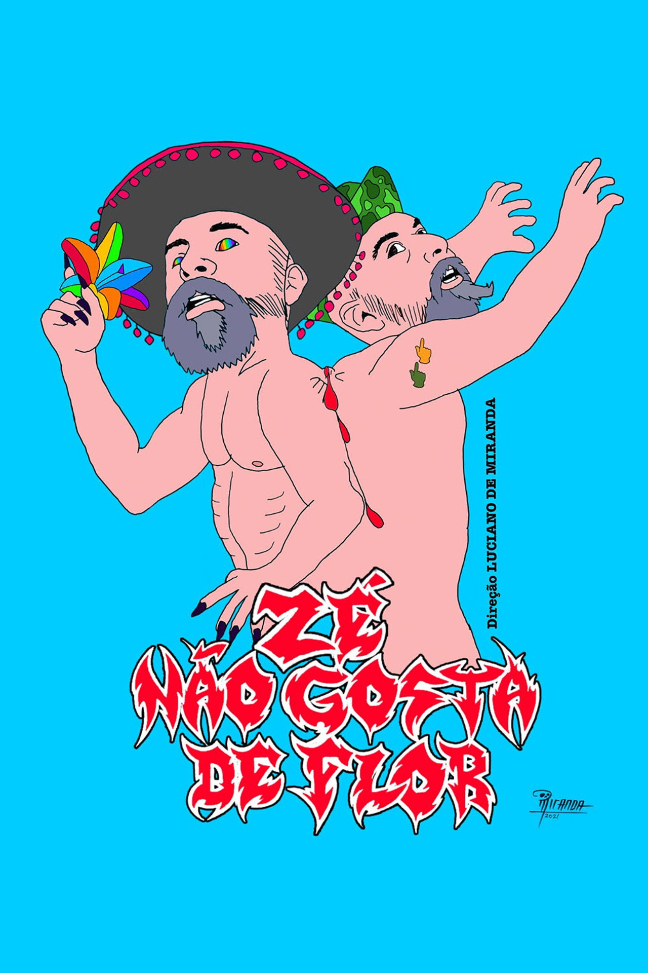 Zé não gosta de flor Backdrop
