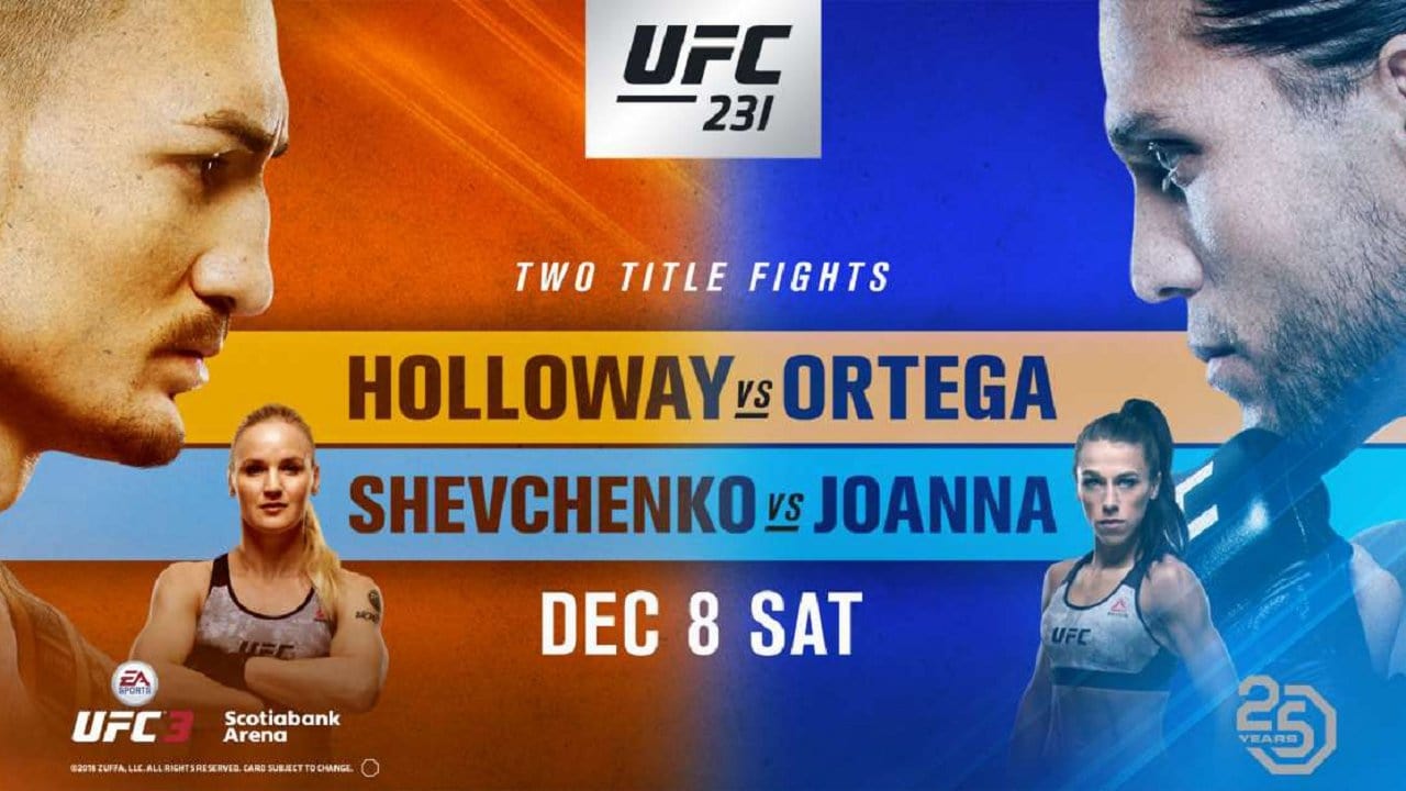 Scen från UFC 231: Holloway vs. Ortega