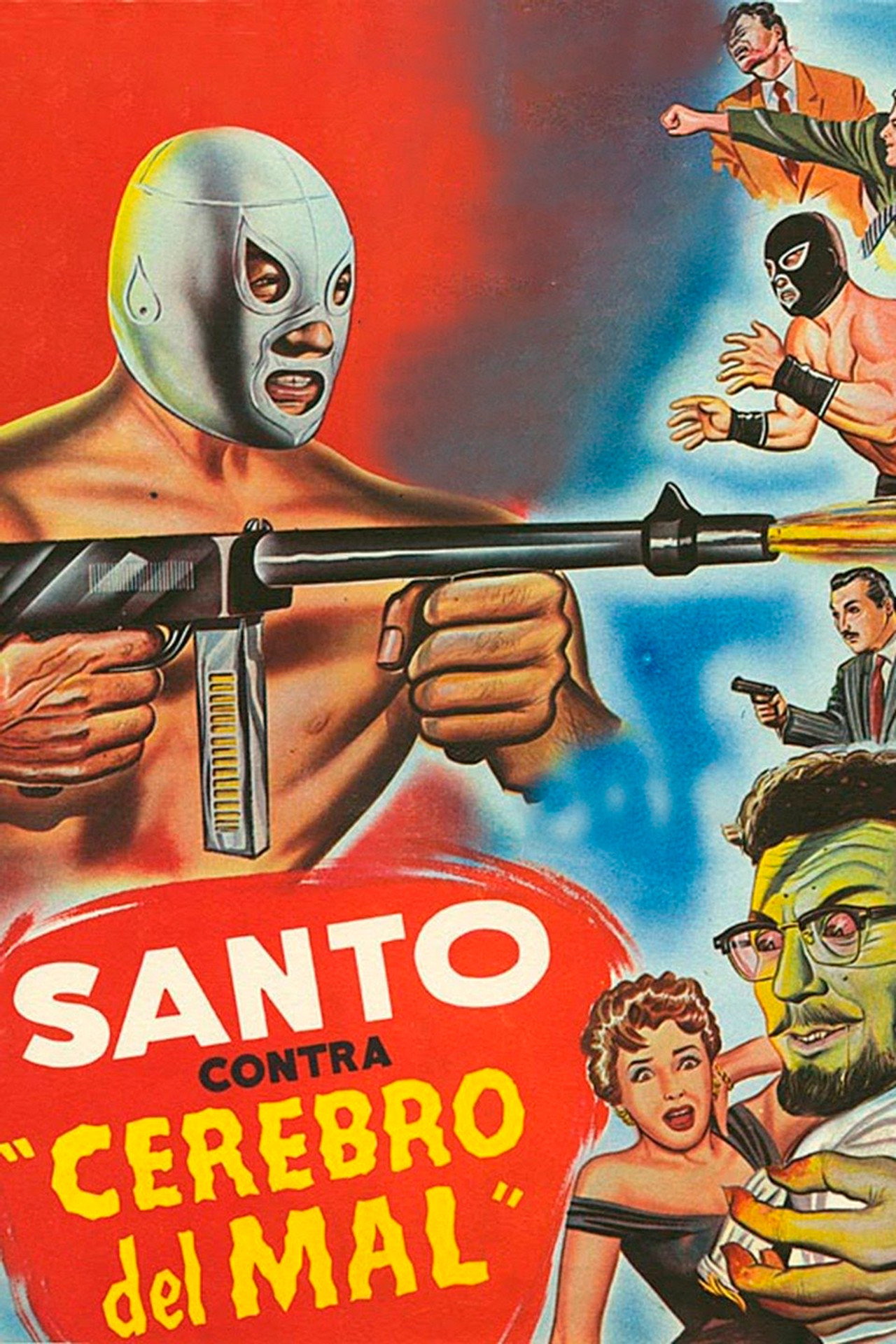 Santo contra cerebro del mal filmaffisch