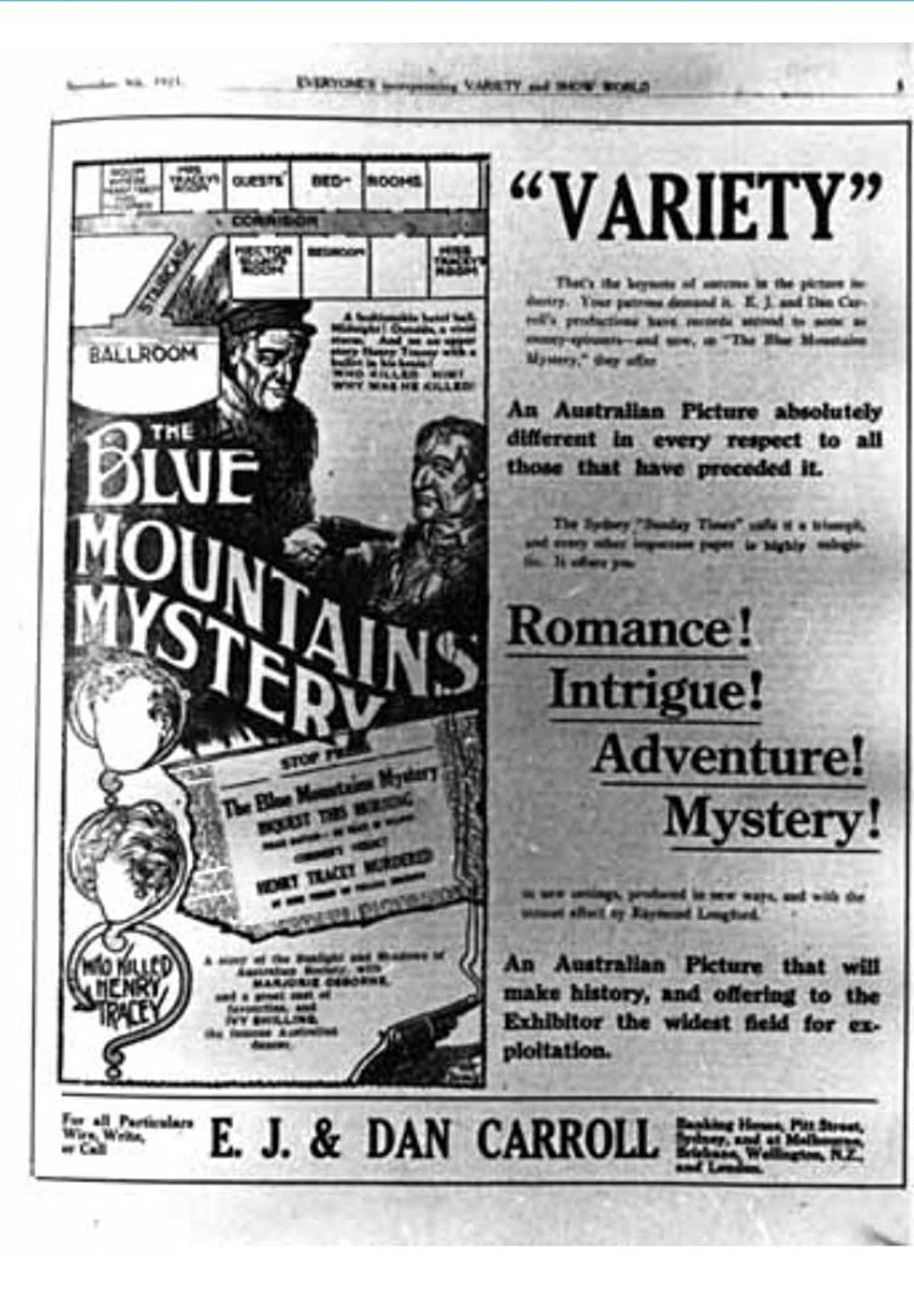 The Blue Mountains Mystery filmaffisch