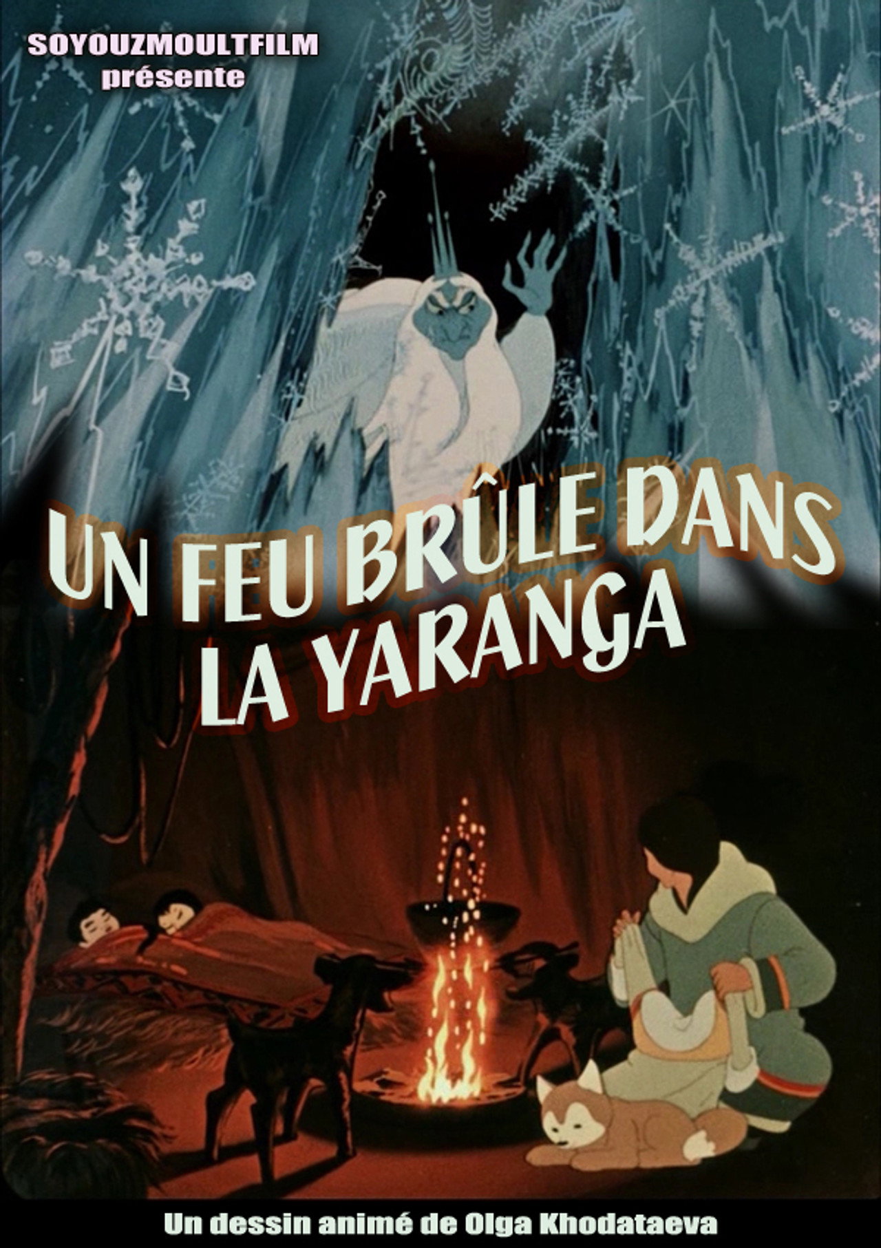 Une flamme scintille dans l'igloo