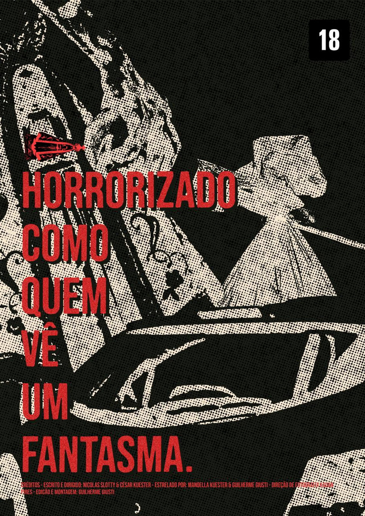 Horrorizado Como Quem Vê Um Fantasma Backdrop