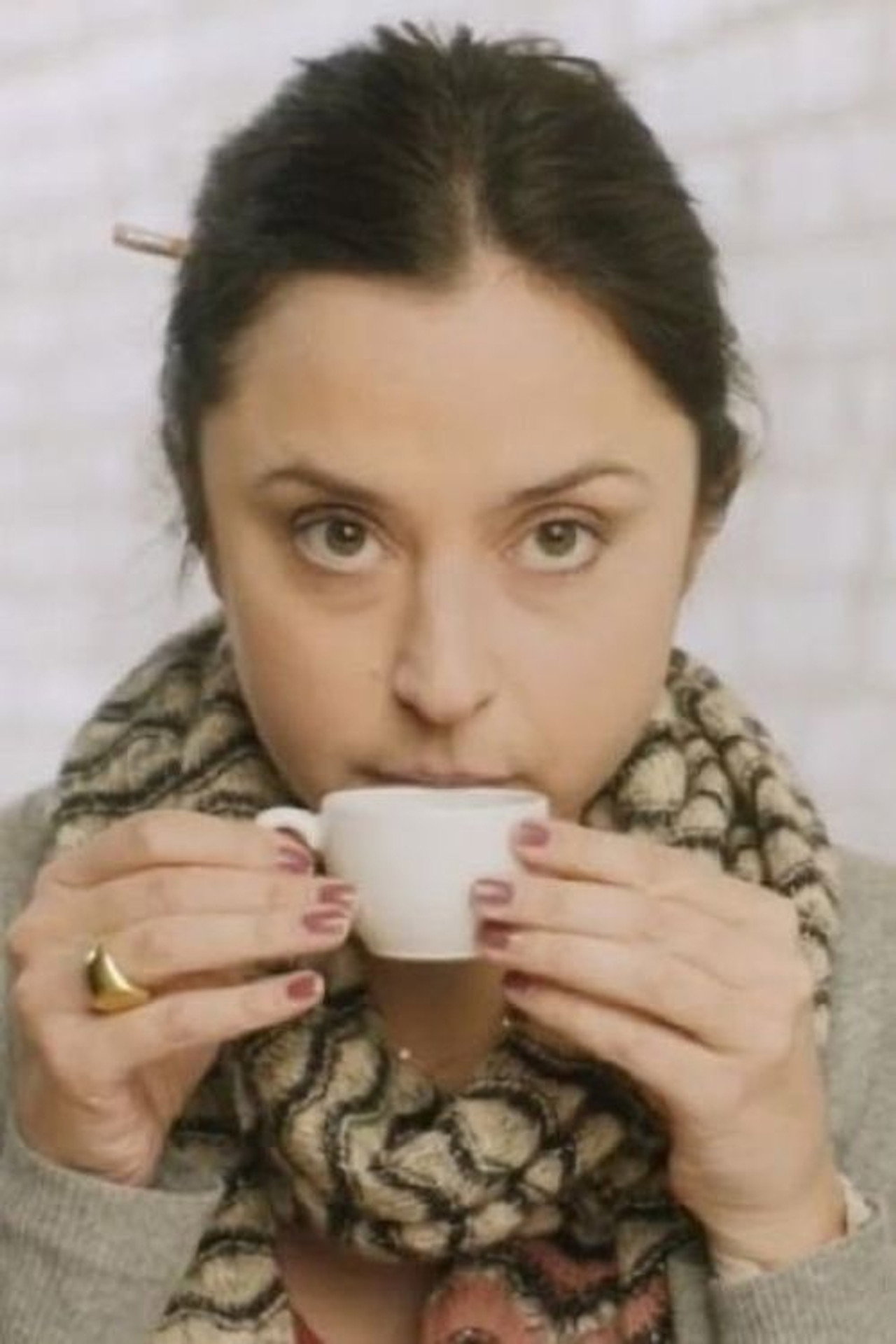 She Grinds Her Own Coffee Backdrop