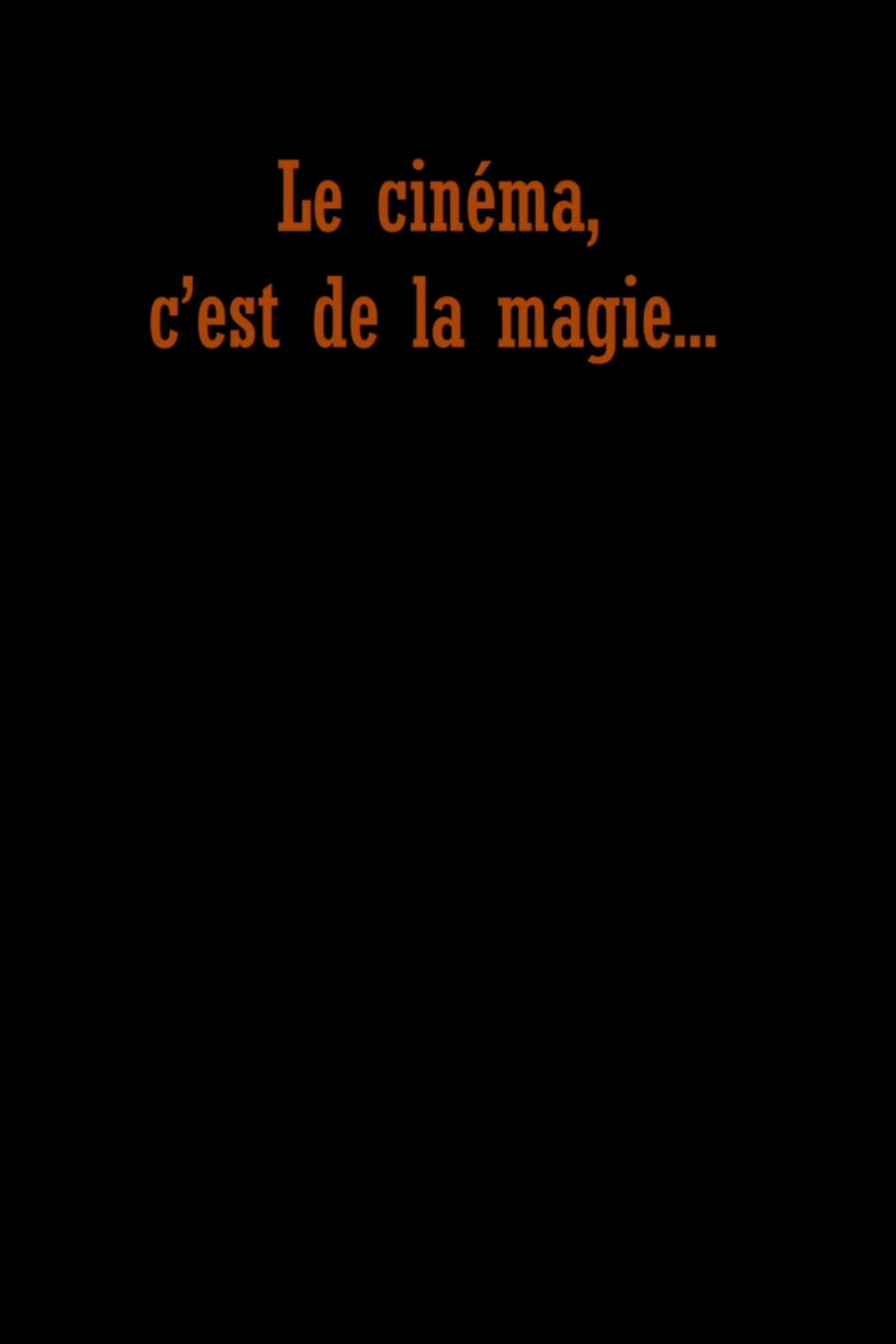 Le cinéma c'est de la magie filmaffisch