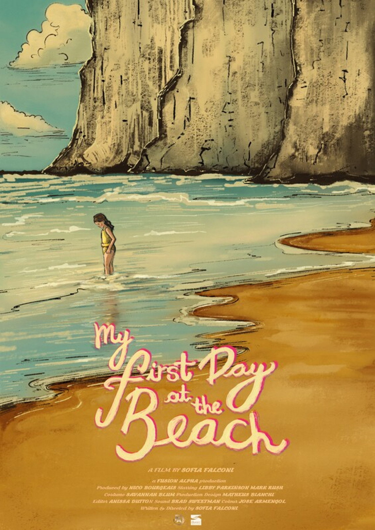 My First Day at the Beach Backdrop