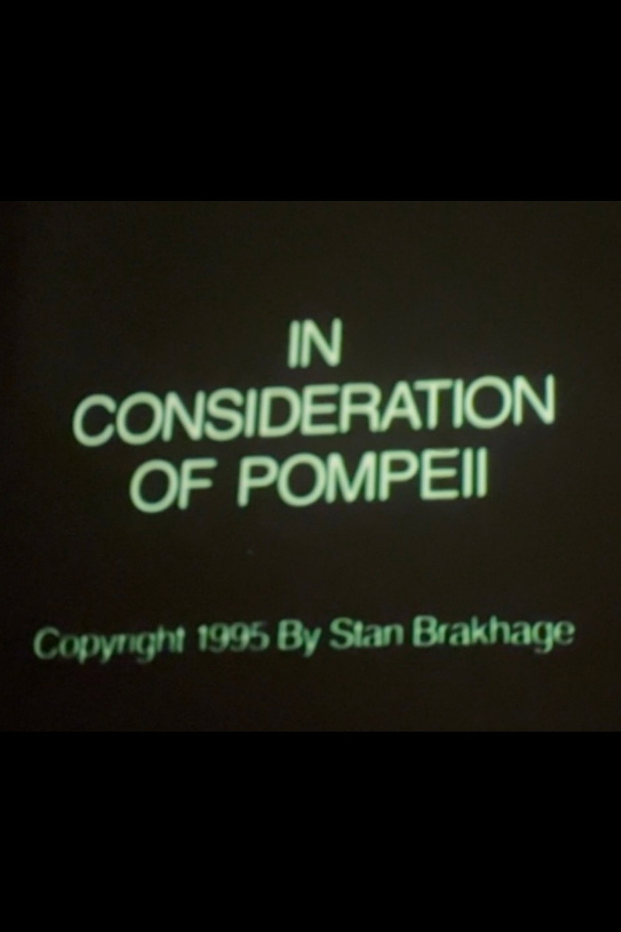 In Consideration of Pompeii