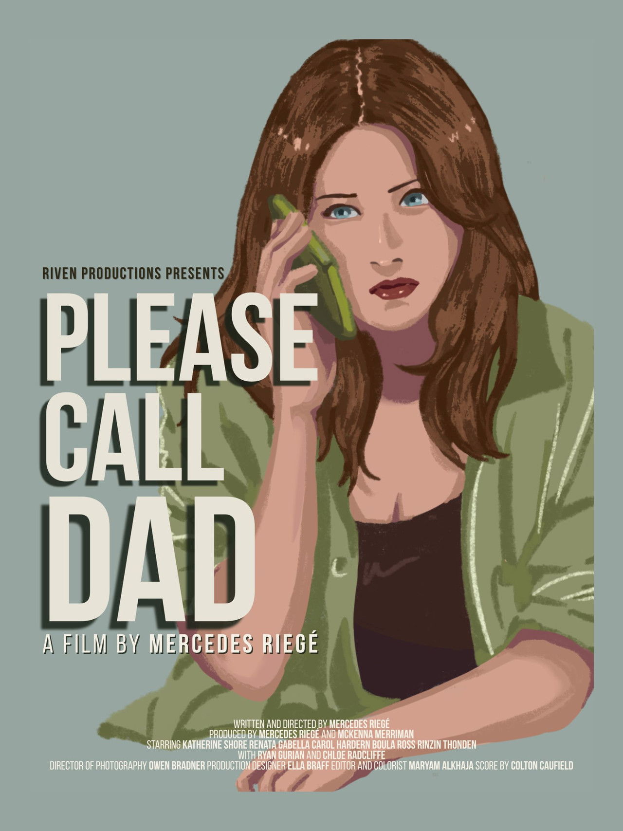 please call dad Backdrop