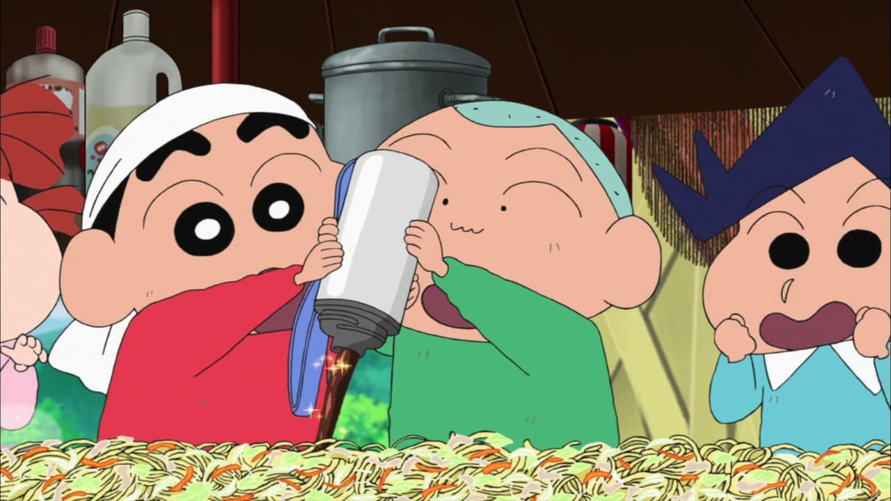 Scen från Crayon Shin-chan: Very Tasty! B-class Gourmet Survival!!