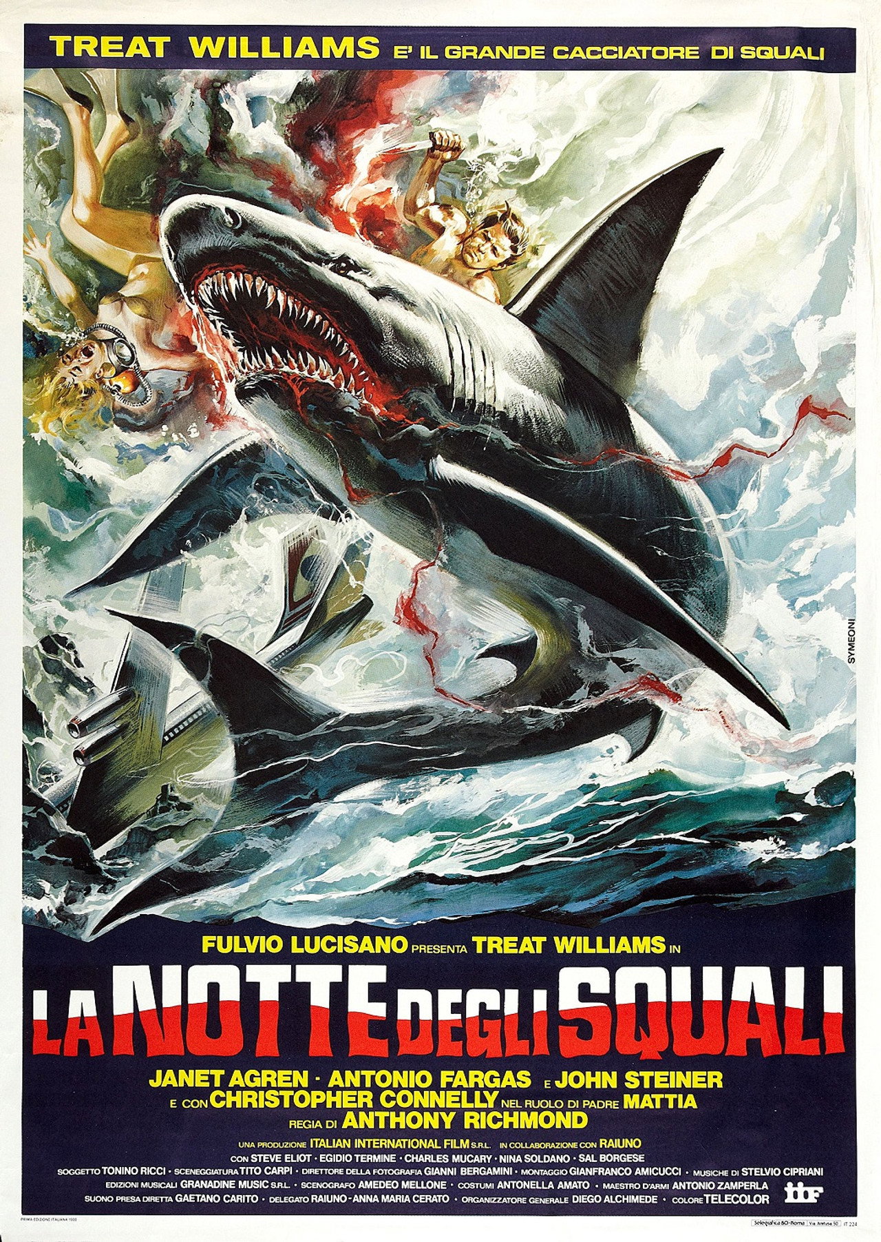 La notte degli squali filmaffisch