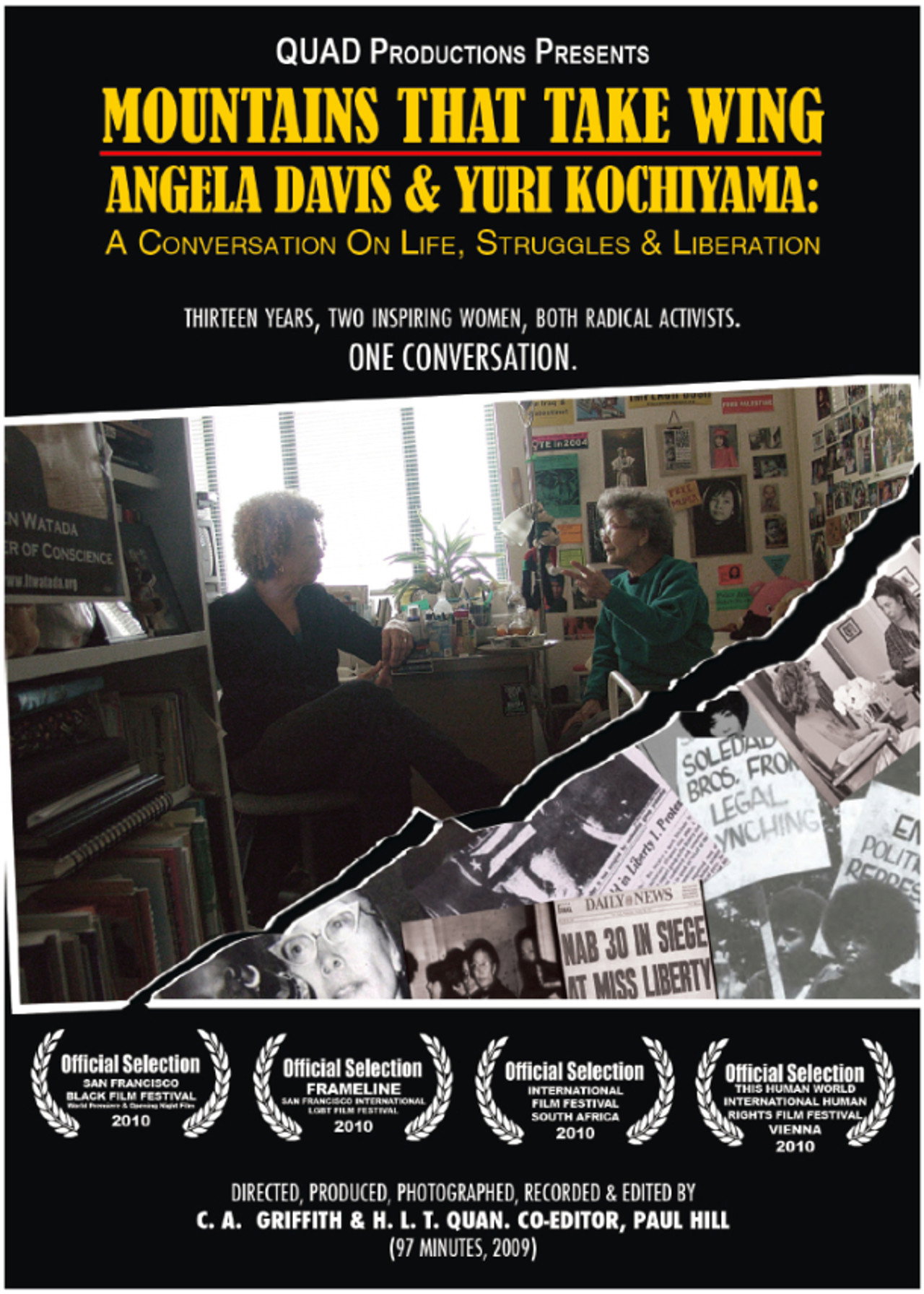 Mountains That Take Wing: Angela Davis & Yuri Kochiyama- A Conversation on Life, Struggles, and Liberation Backdrop