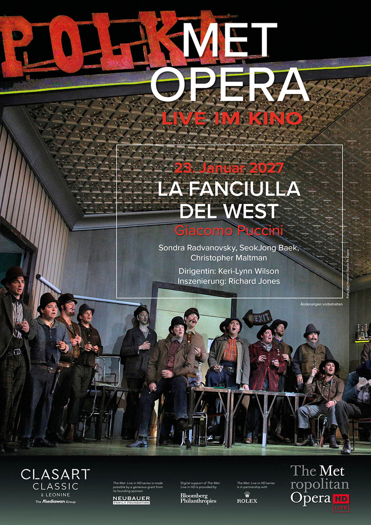 The Metropolitan Opera 2026/27: La Fanciulla del West