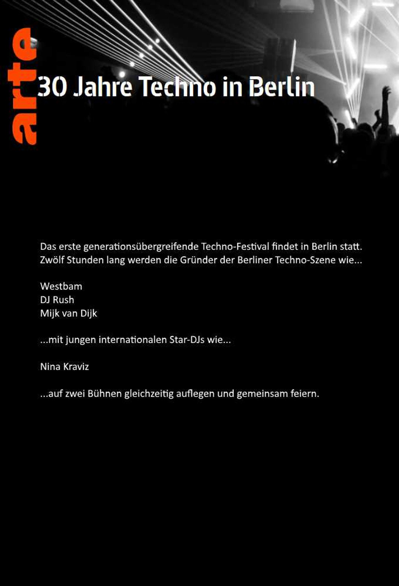 30 Jahre Techno in Berlin affisch