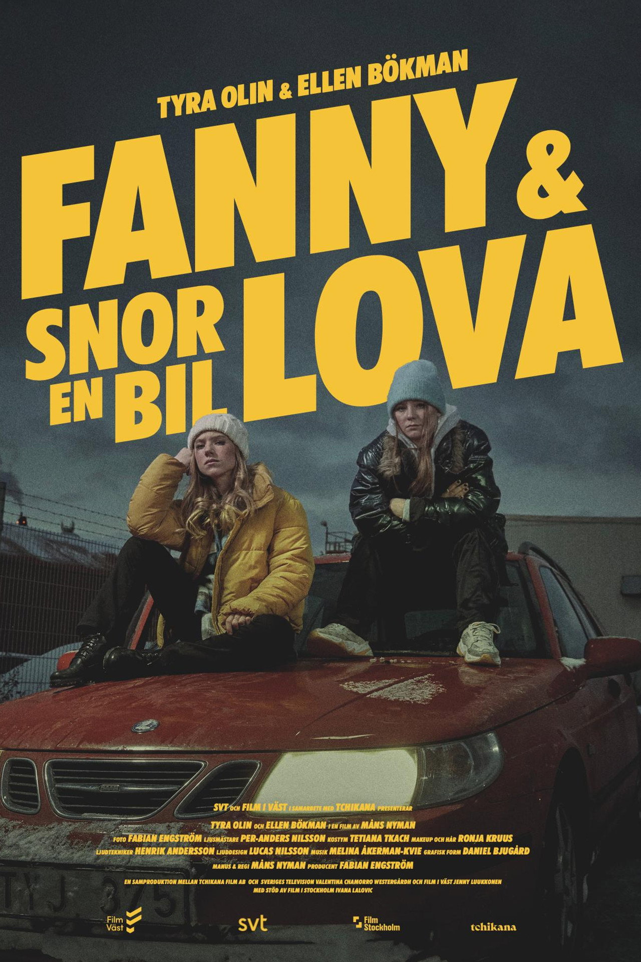Fanny & Lova snor en bil filmaffisch