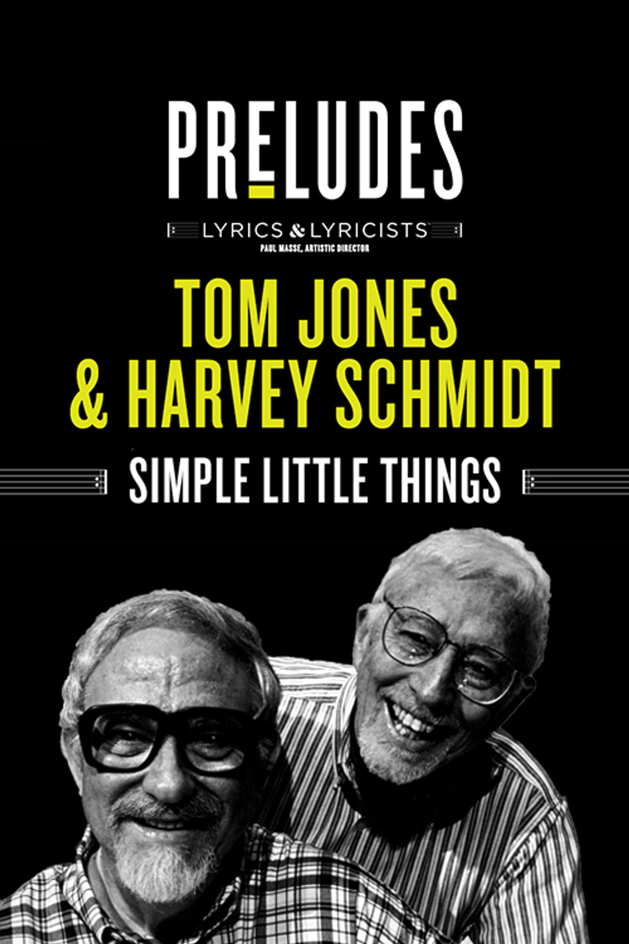Tom Jones & Harvey Schmidt: Simple Little Things Backdrop