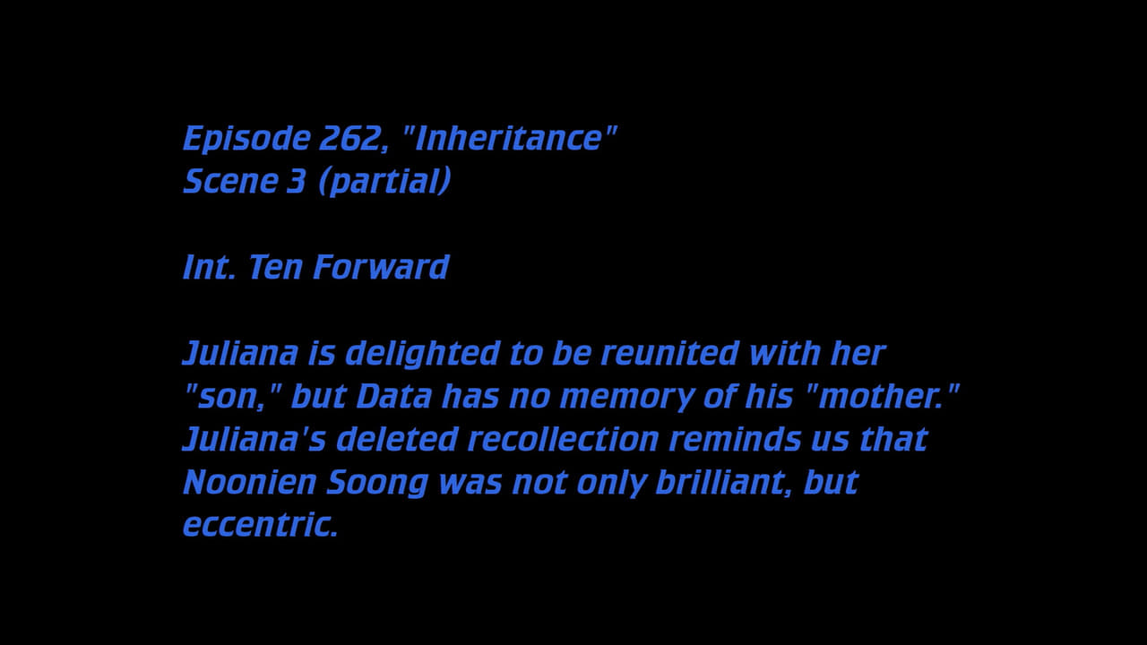 Star Trek: The Next Generation - Season 0 Episode 121 : Deleted Scenes: S07E10 -  Inheritance