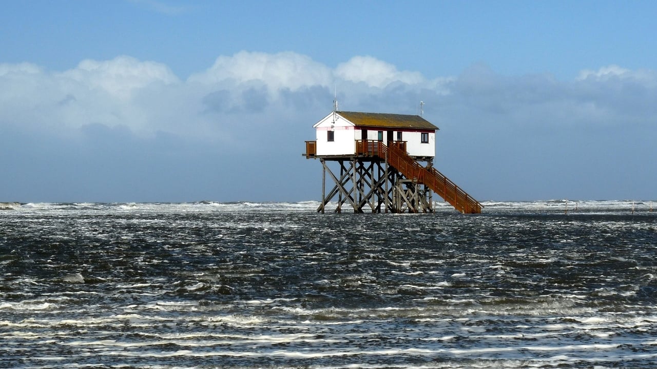 Die Nordsee von oben background