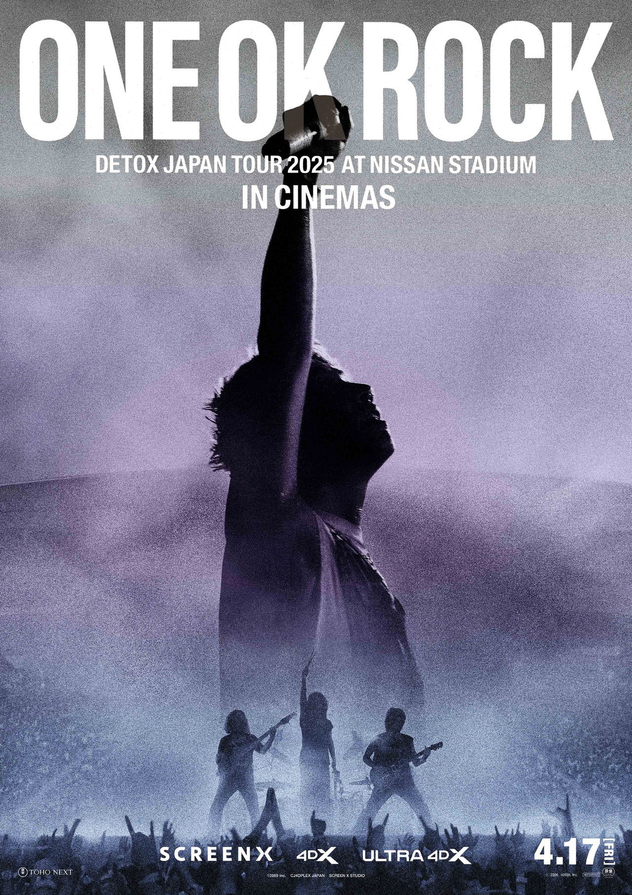 ONE OK ROCK DETOX JAPAN TOUR AT NISSAN STADIUM 2025 IN CINEMAS filmaffisch
