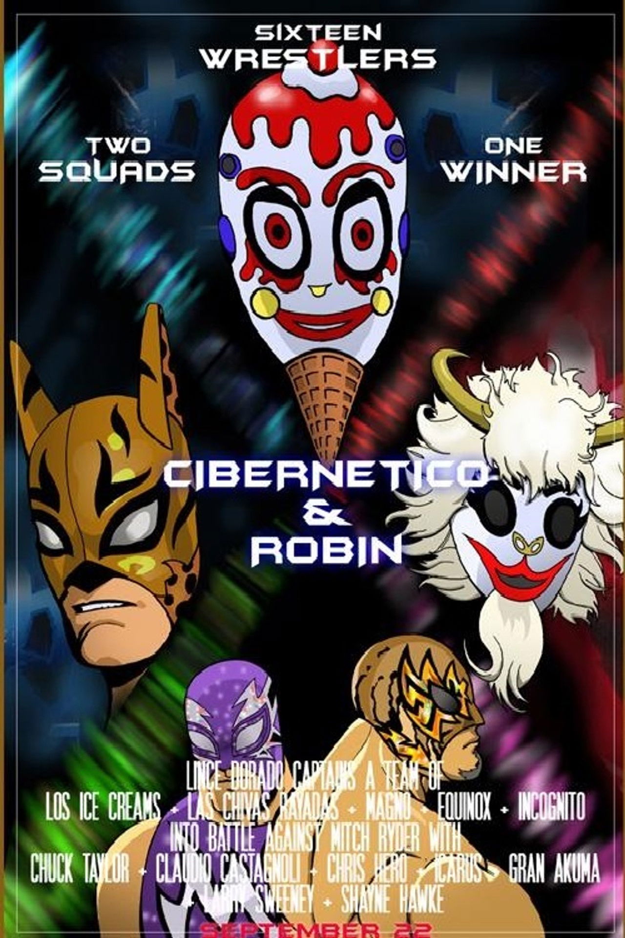 Chikara: Cibernetico & Robin Backdrop