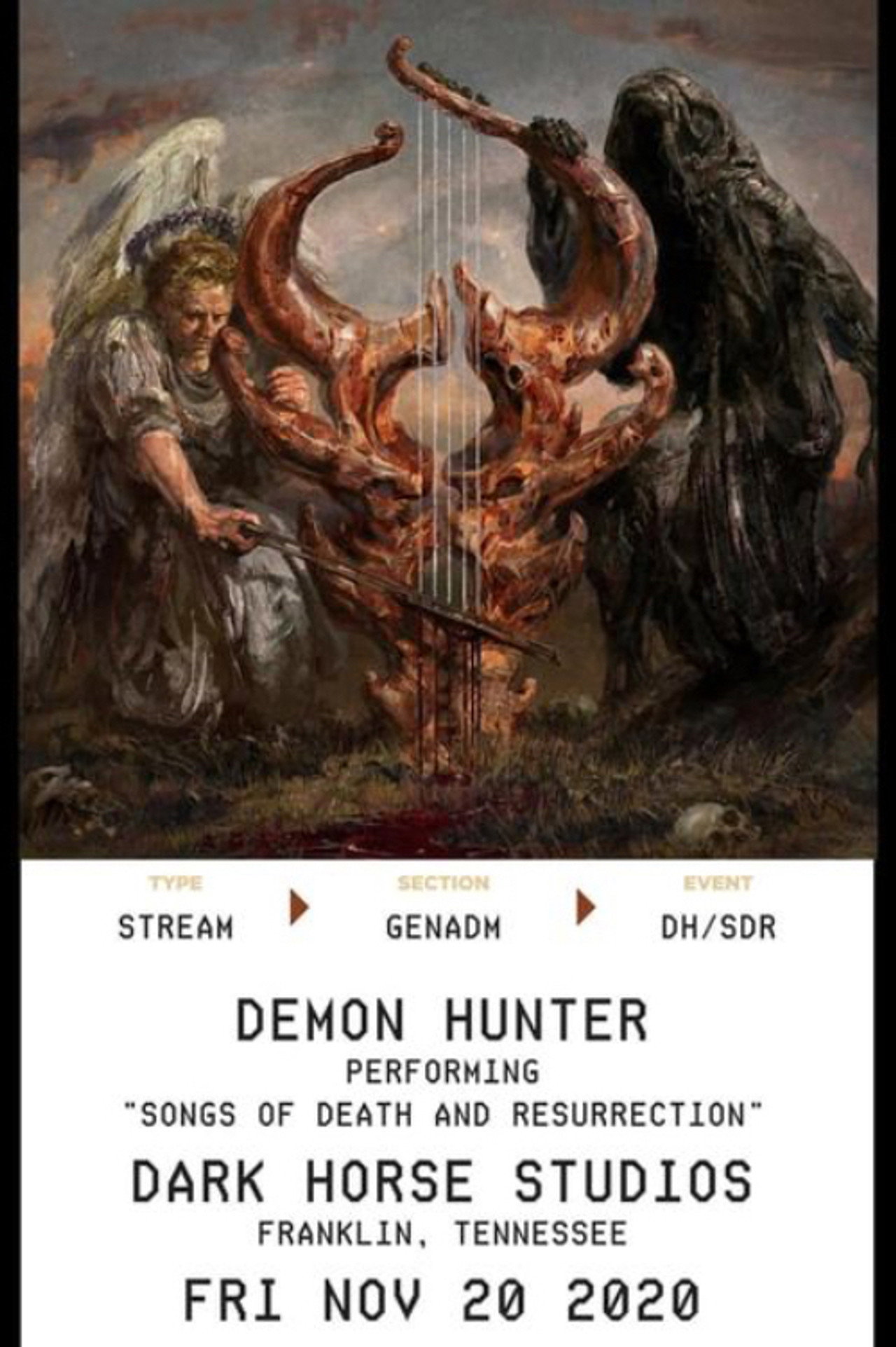 Demon Hunter Songs - Songs of Death and Resurrection Livestream filmaffisch