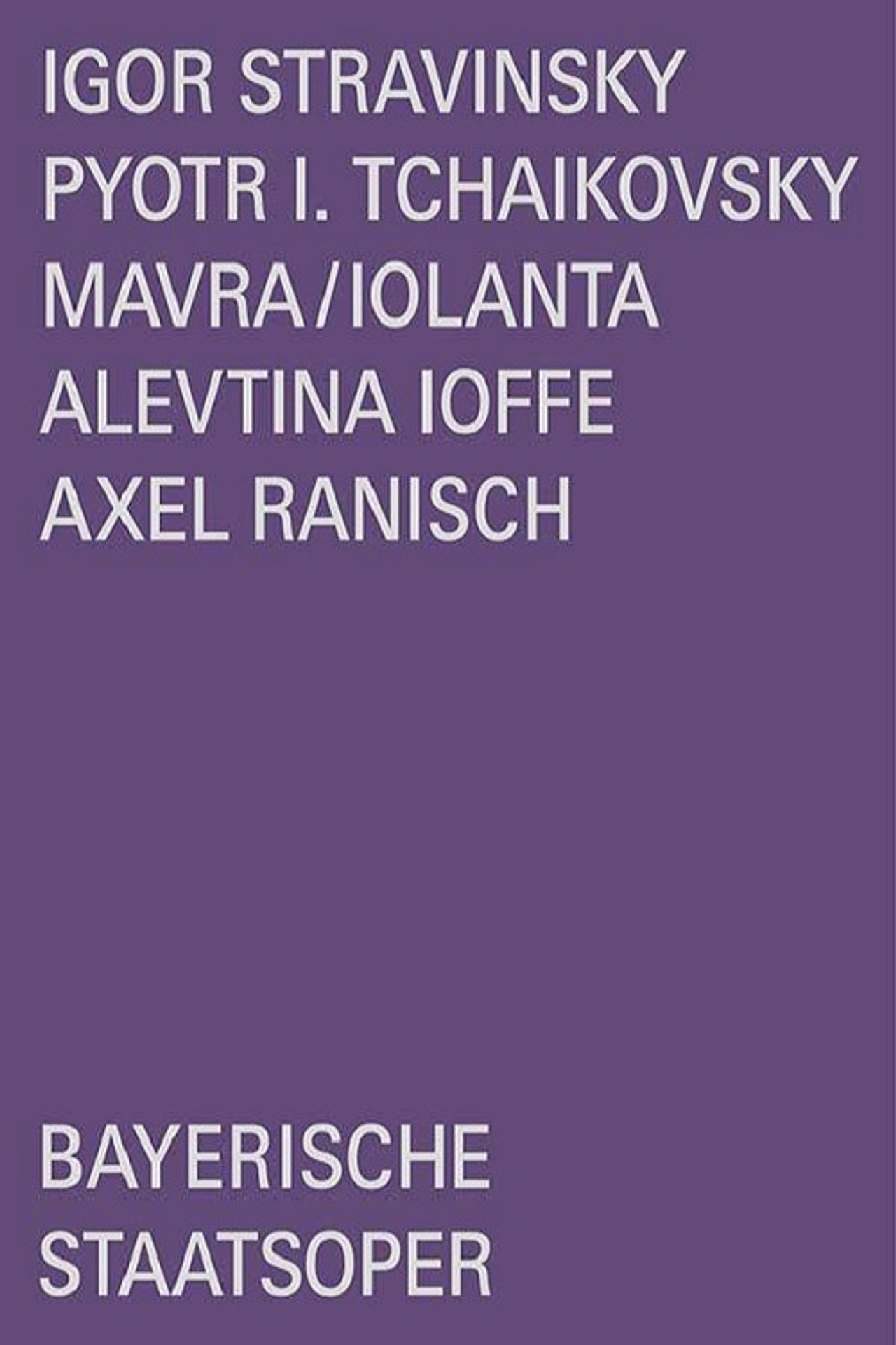 Stravinsky/Tchaikovsky: Mavra/Iolanta filmaffisch